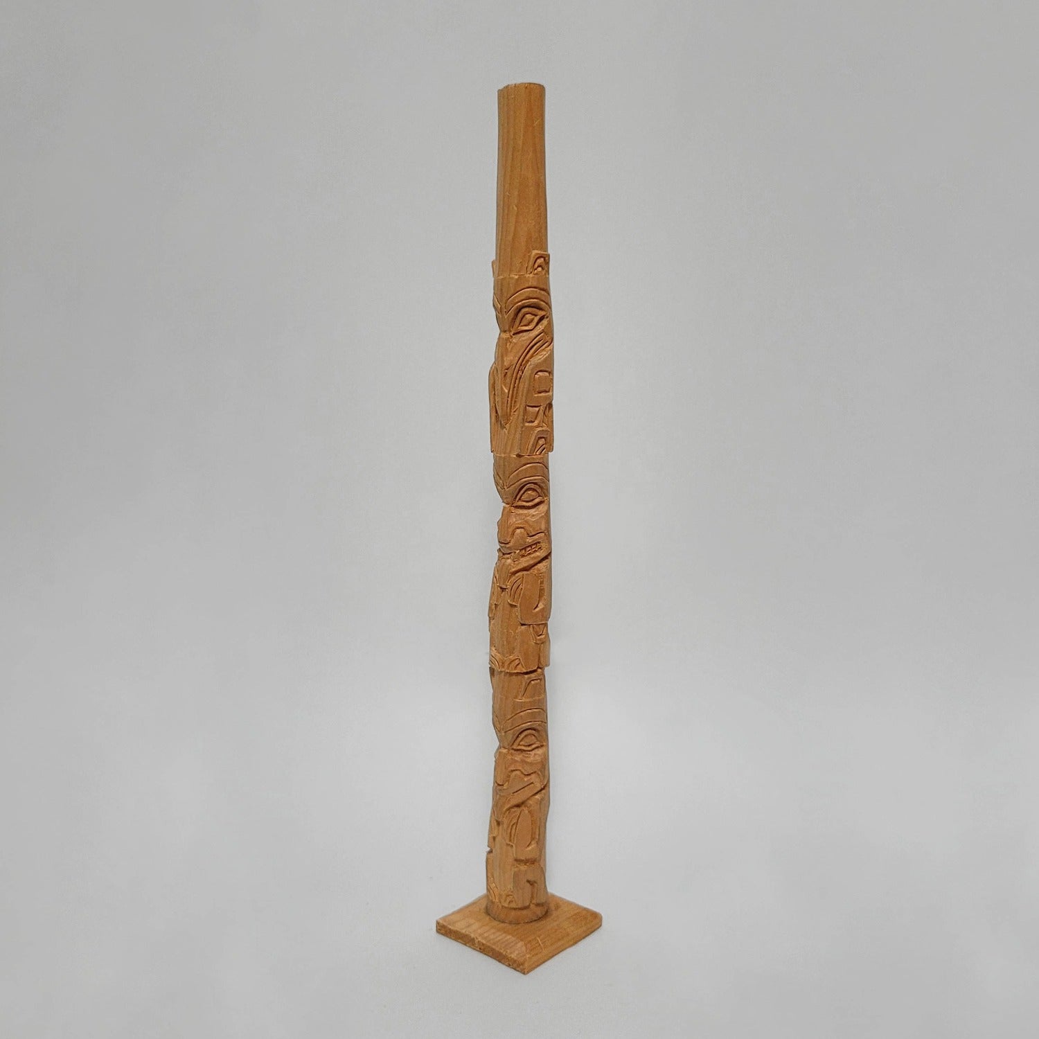 Miniature Totem Pole carved by Haida artist Leon Ridley