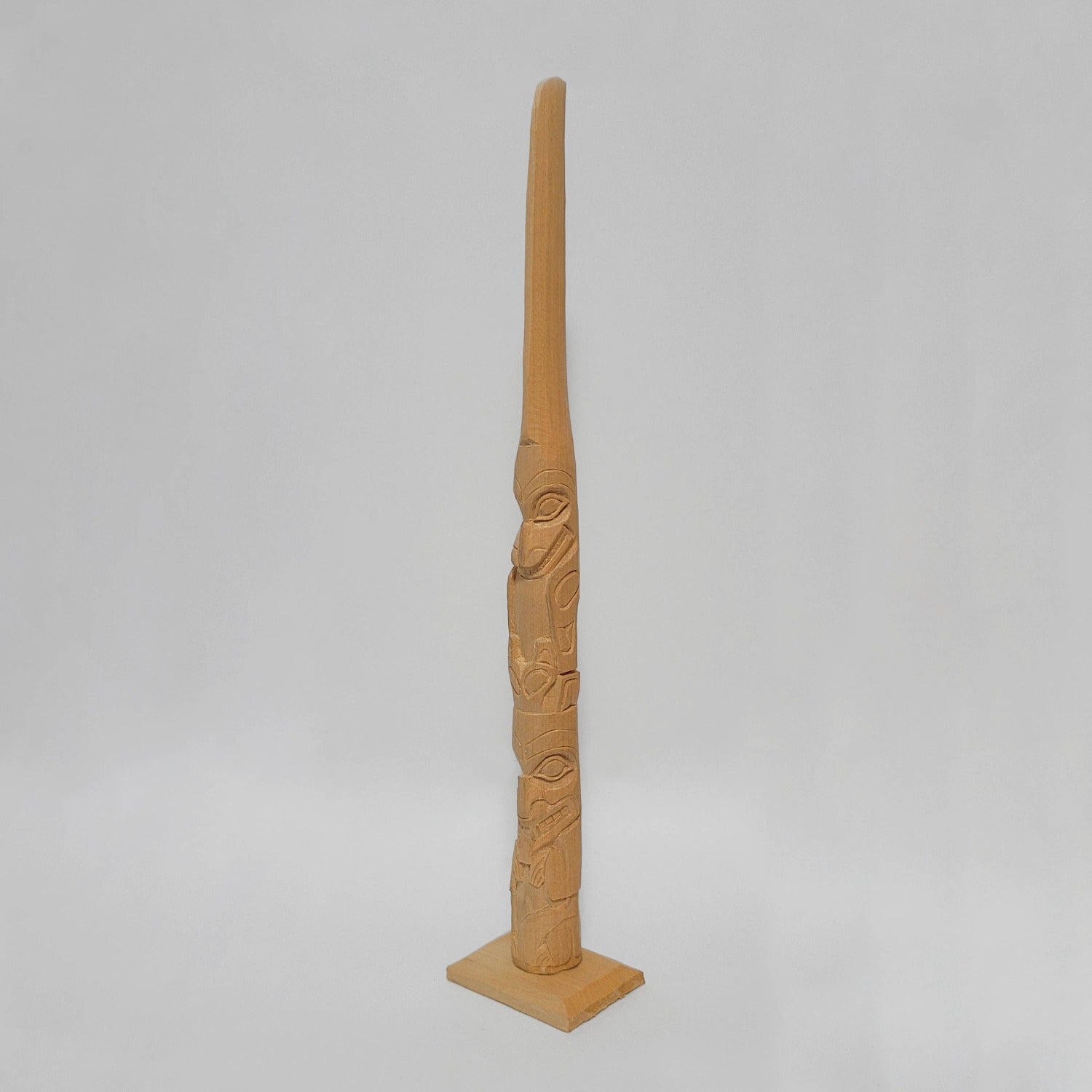 Miniature Totem Pole carved by Haida artist Leon Ridley