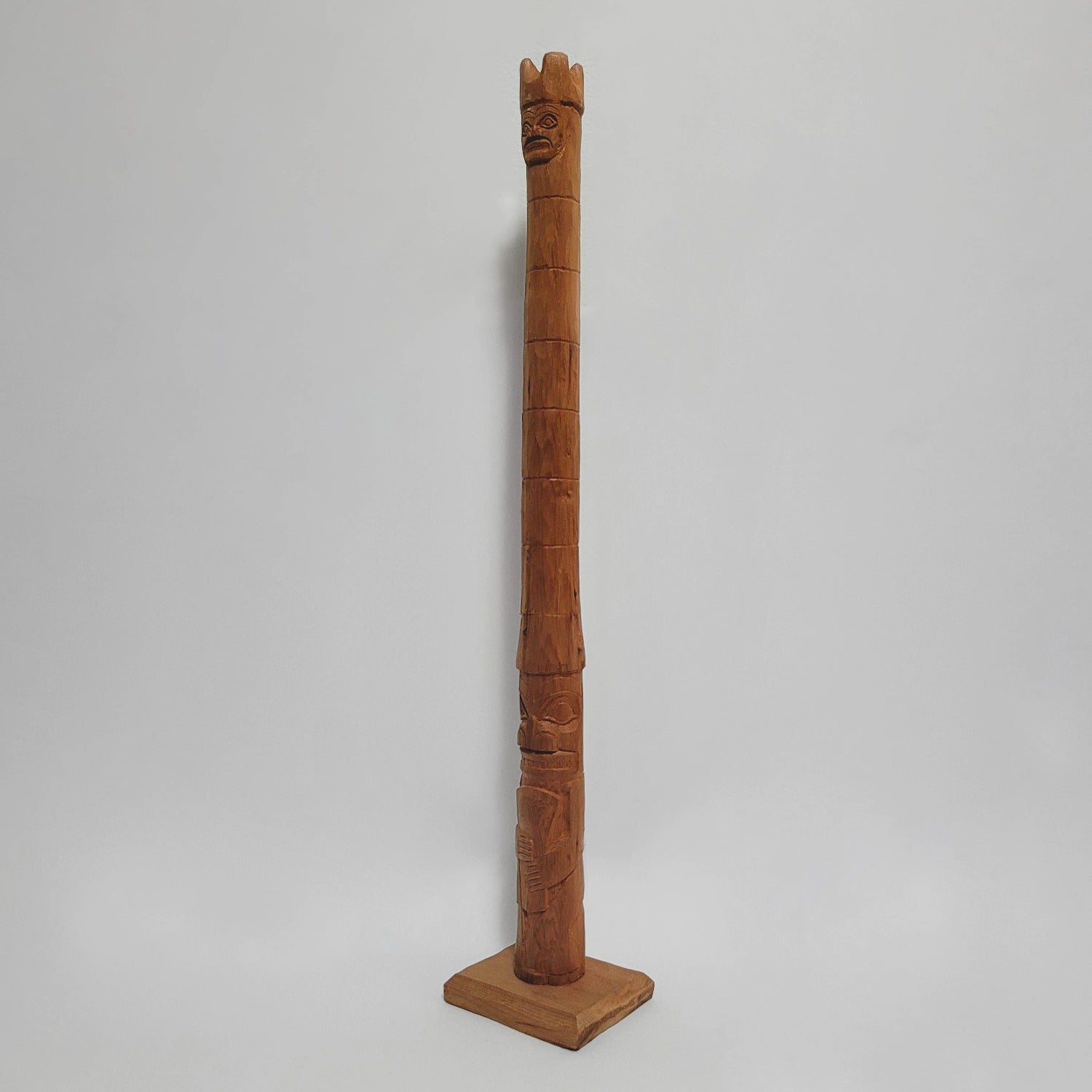 Miniature Totem Pole carved by Haida artist Leon Ridley