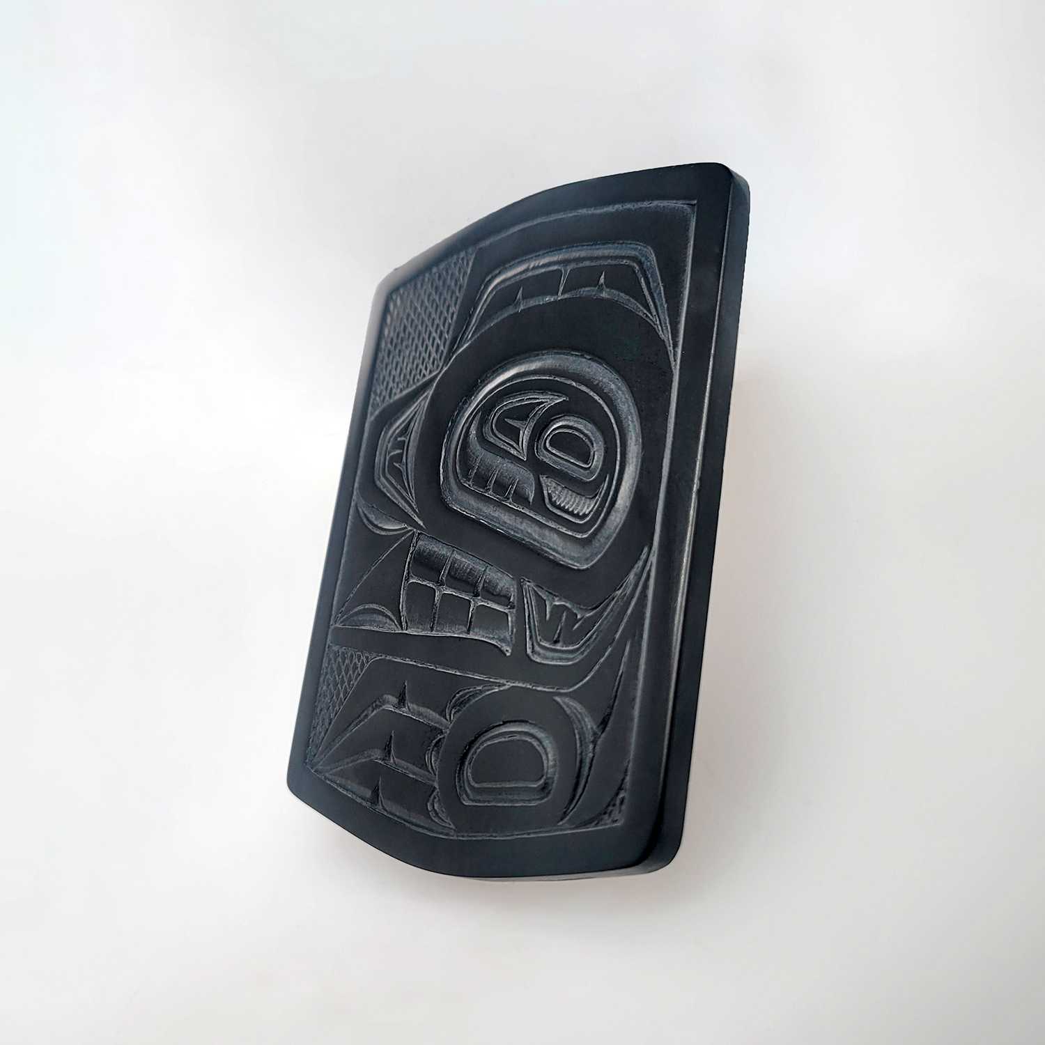 Argillite Bear Dish by Haida artist Denny Dixon