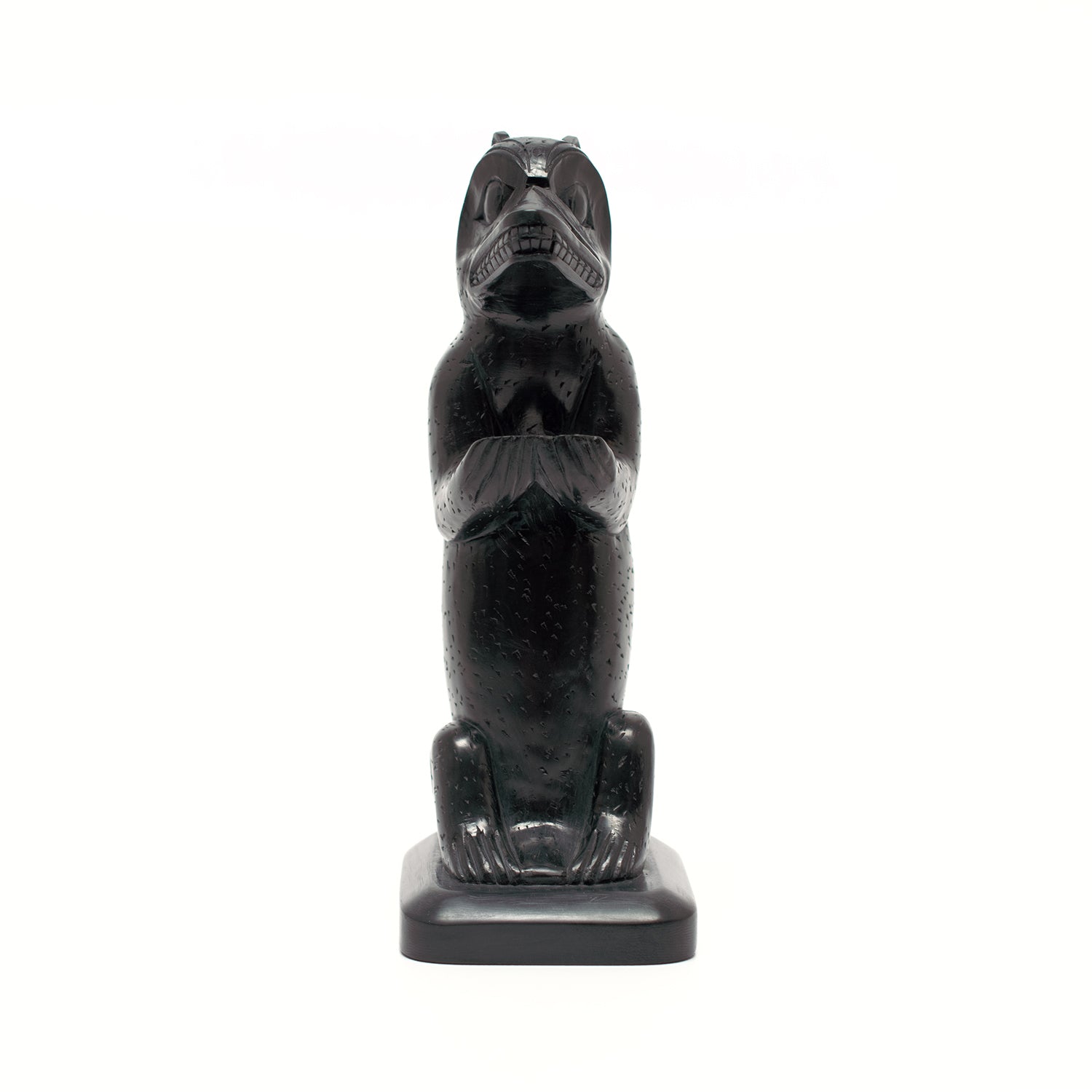 Argillite Bear Sculpture by an Unknown Haida Artist