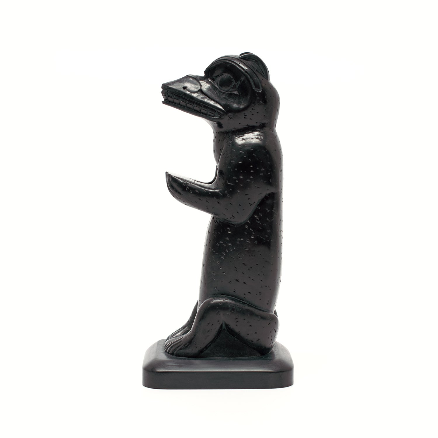 Argillite Bear Sculpture by an Unknown Haida Artist