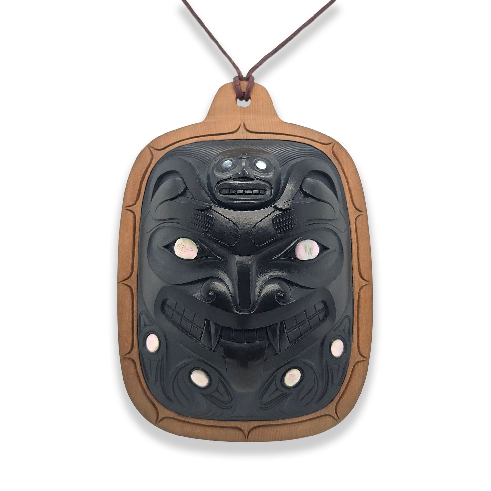 Argillite Bear Pendant by Haida artist Ron Russ