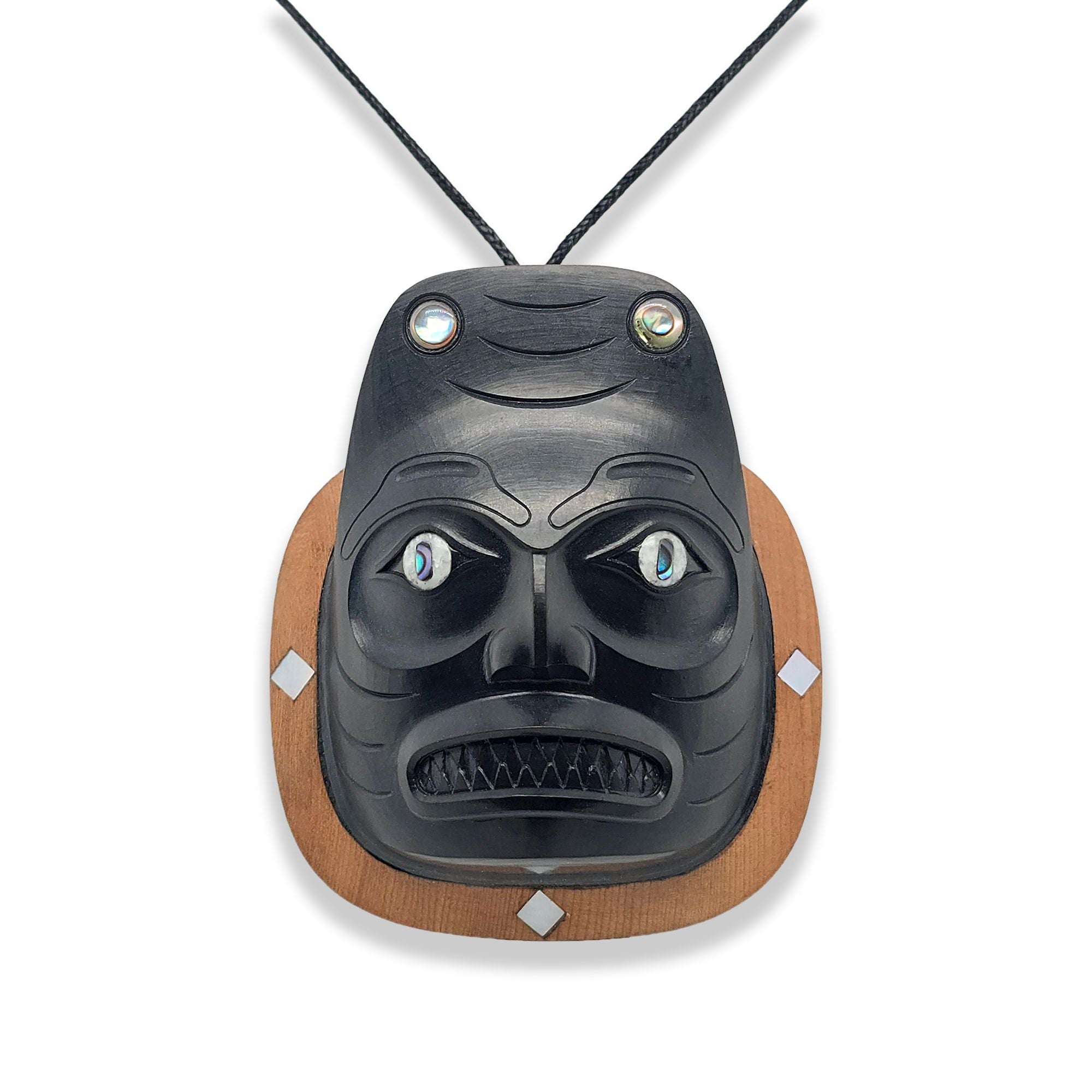 Argillite Dogfish Pendant by Haida artist Ron Russ