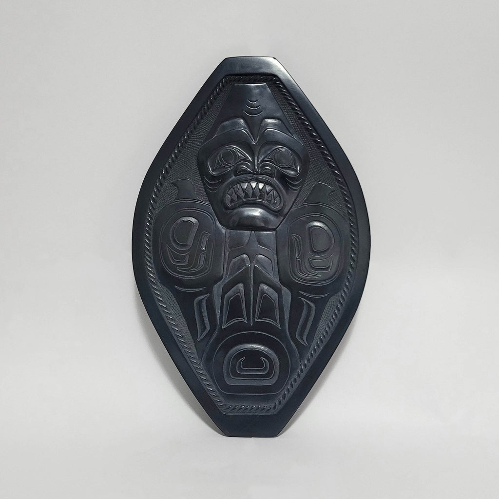 Argillite Dogfish or Shark Platter by Haida artist Greg Edensú