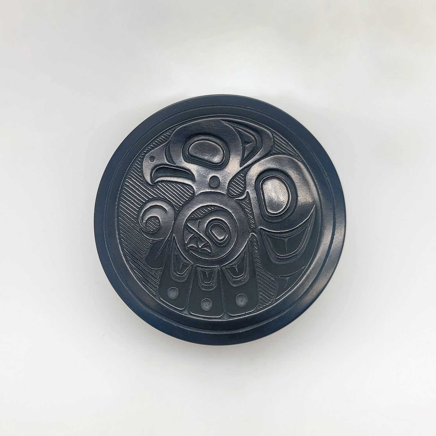 Argillite Eagle Dish by Haida artist Denny Dixon