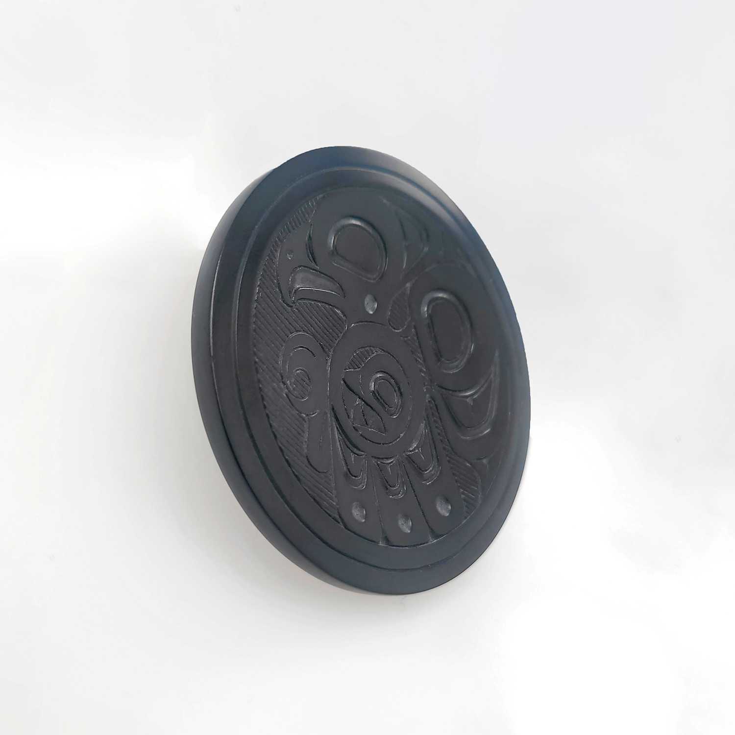 Argillite Eagle Dish by Haida artist Denny Dixon