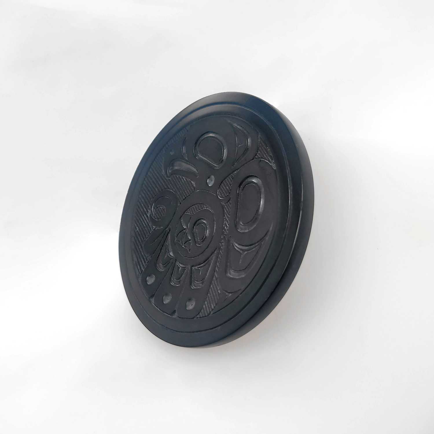 Argillite Eagle Dish by Haida artist Denny Dixon