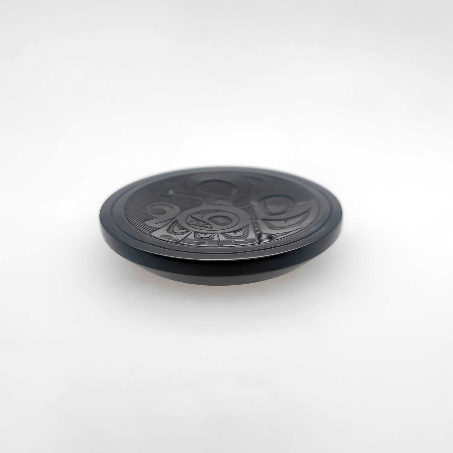 Argillite Eagle Dish by Haida artist Denny Dixon