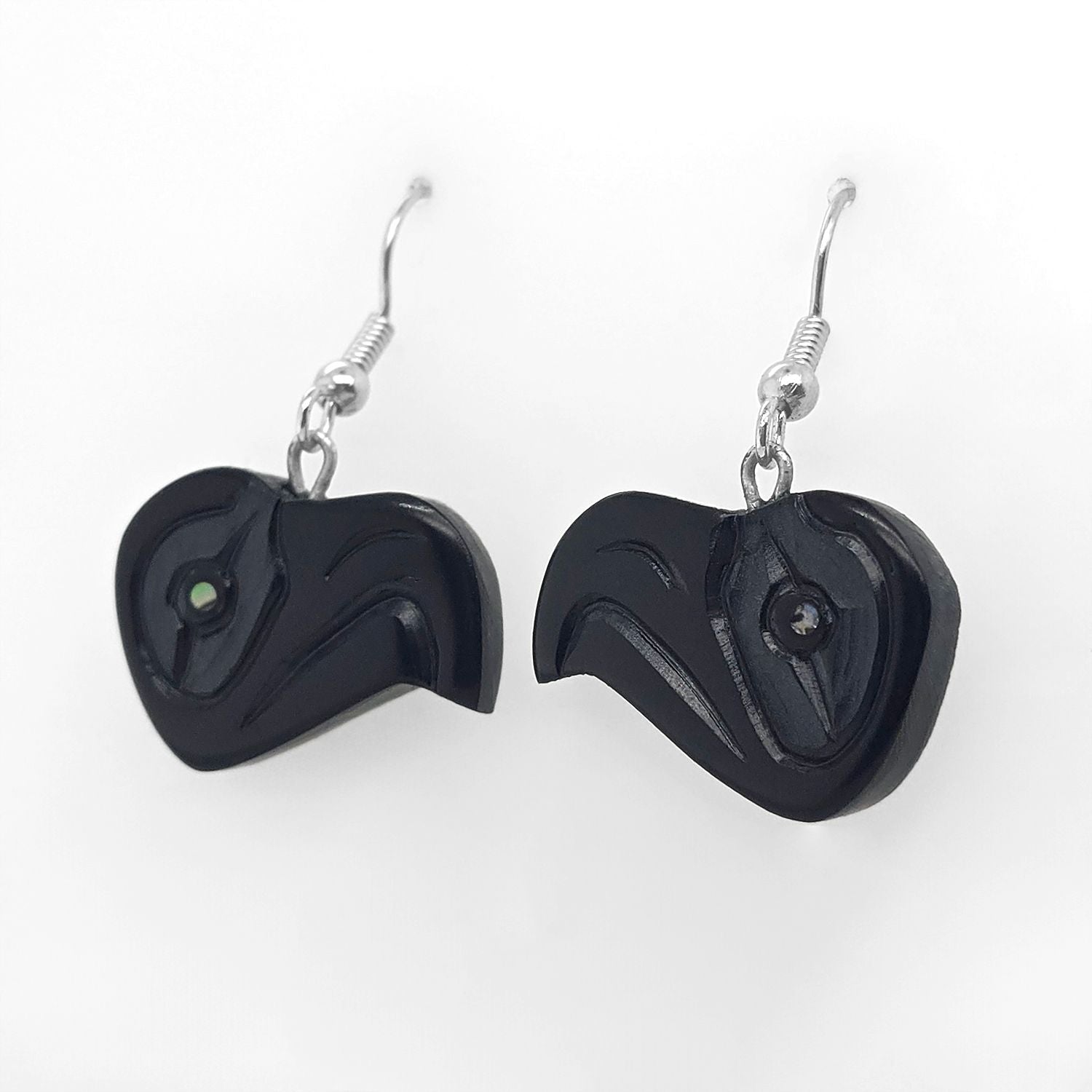 Argillite Eagle Earrings by Haida Artist Amy Edgars