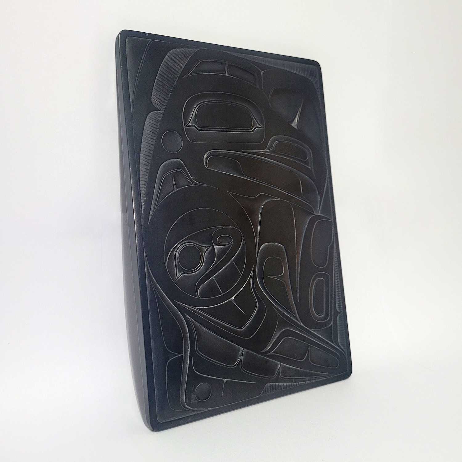 Argillite Eagle Platter by Haida artist Sharon Hitchcock