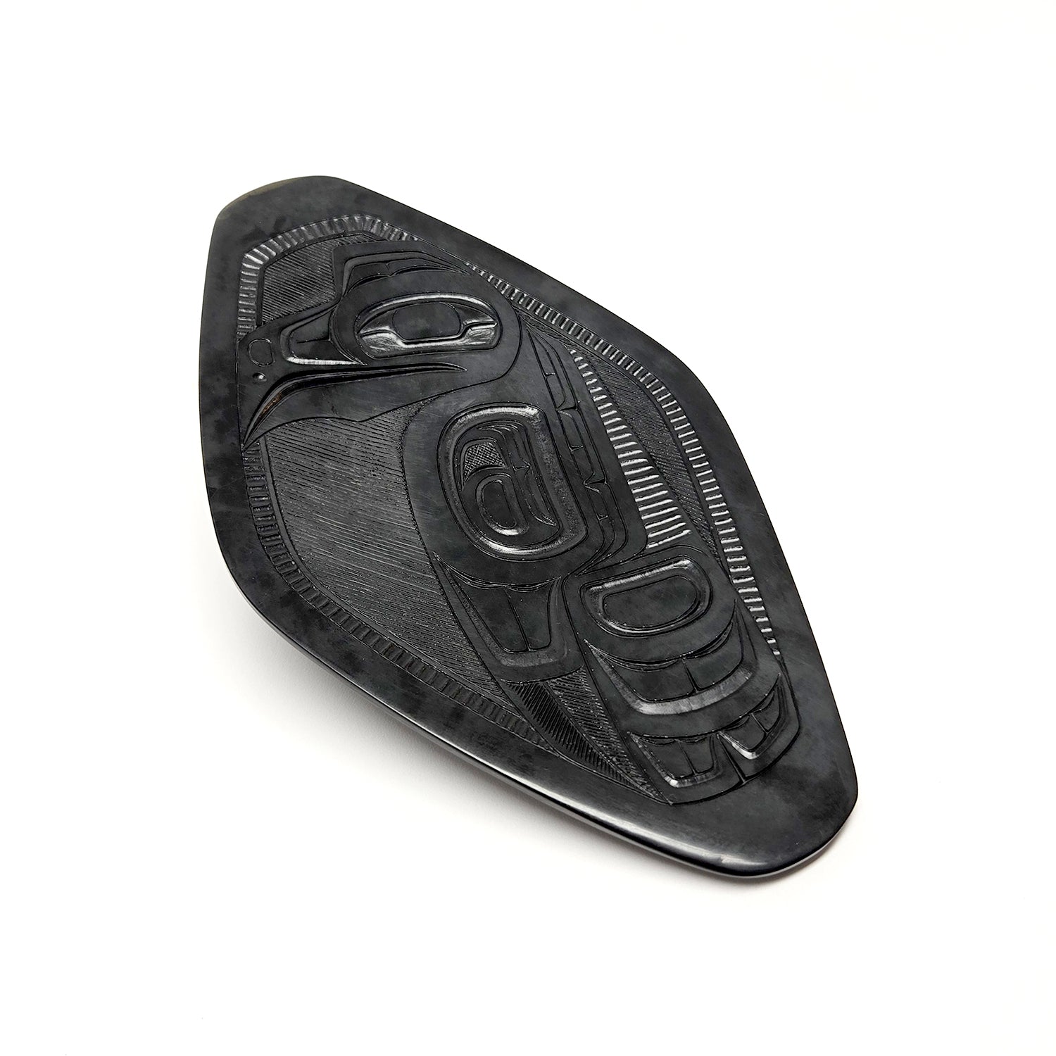 Argillite Eagle Platter by Haida artist Pat Dixon