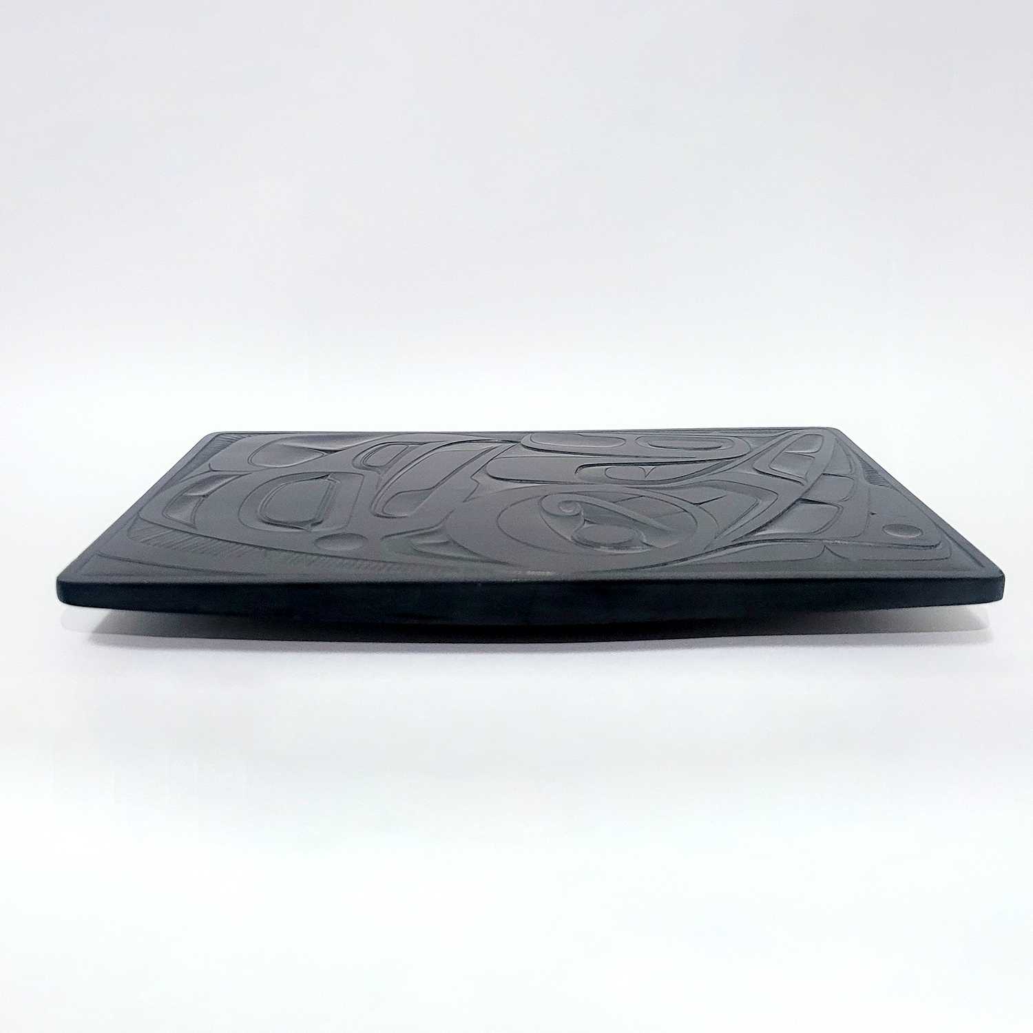 Argillite Eagle Platter by Haida artist Sharon Hitchcock