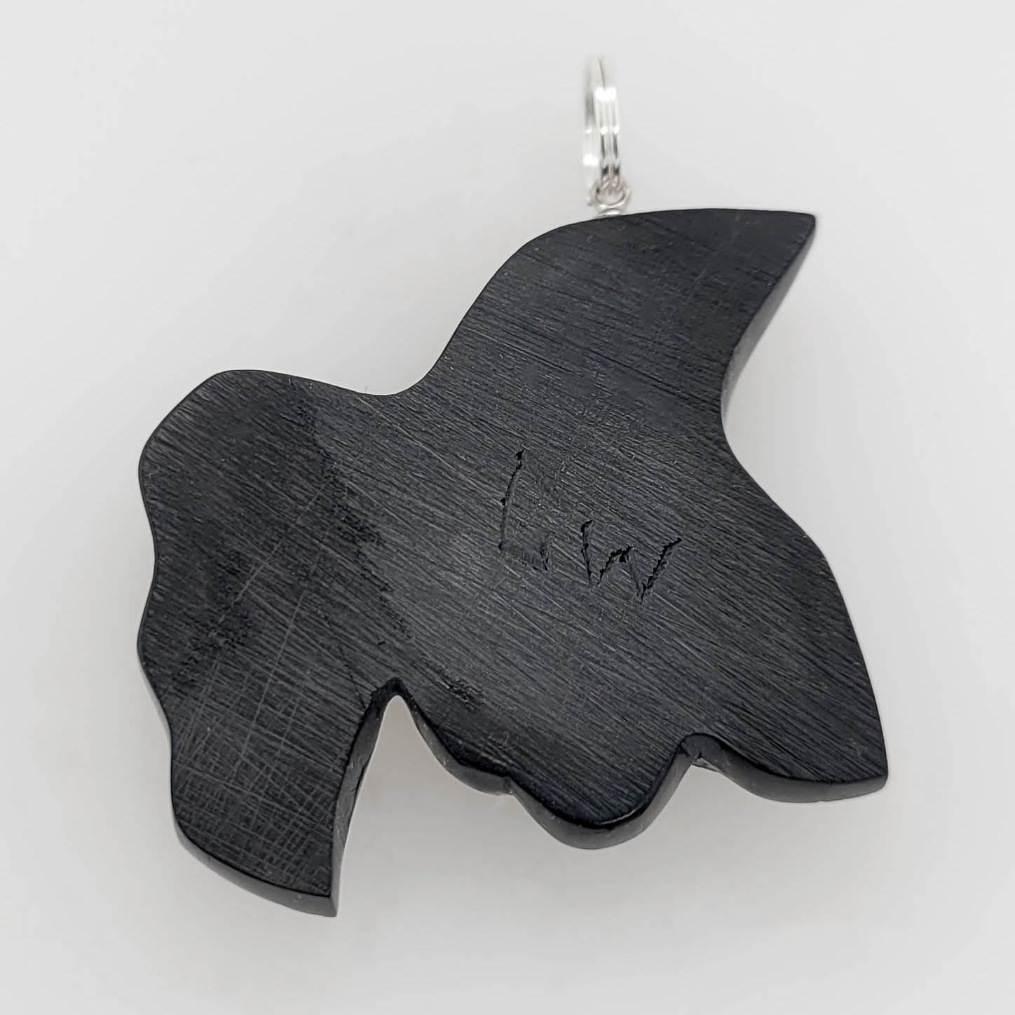 Argillite Flying Eagle Pendant by Haida artist Gryn White