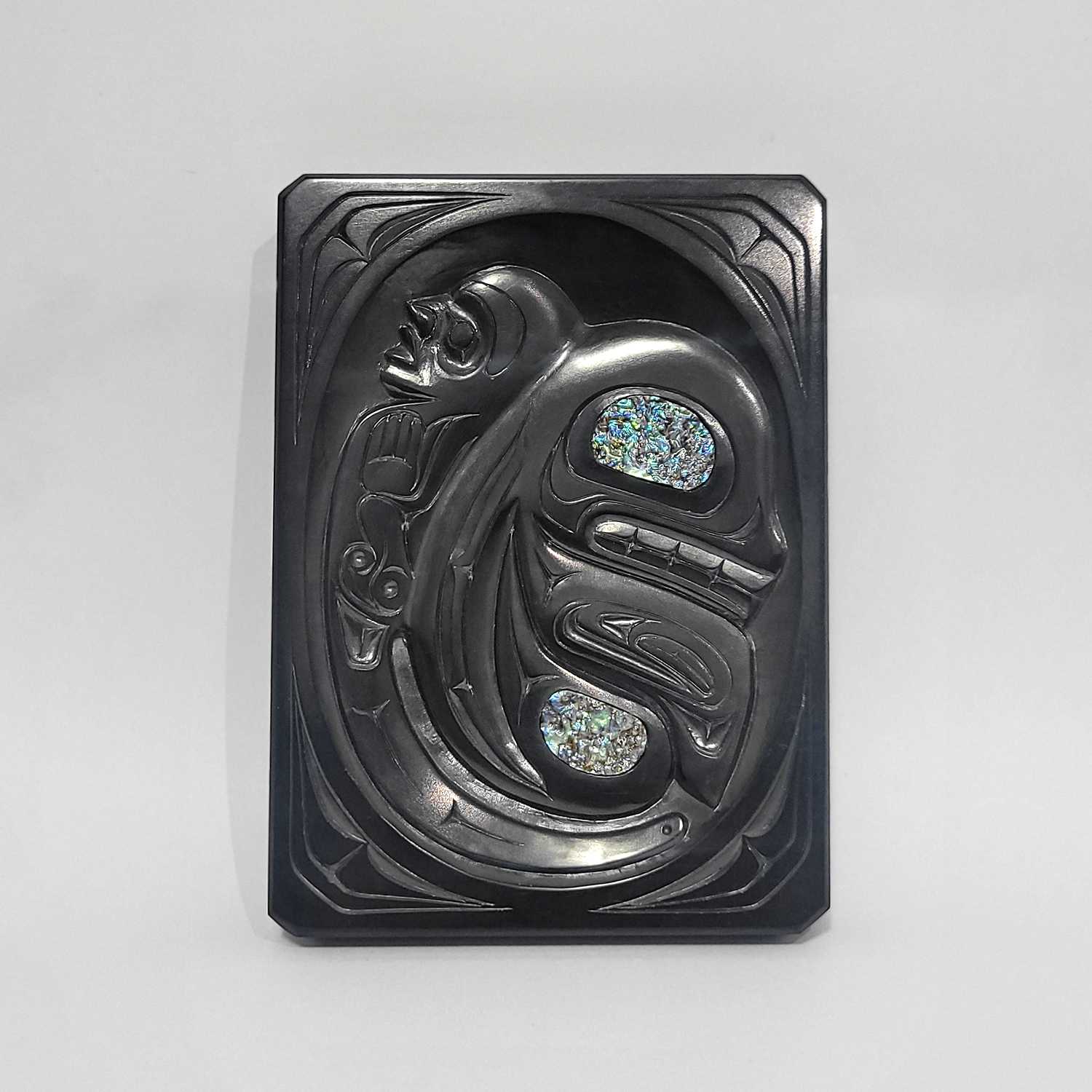 Argillite Nanasimgit Platter by Haida artist Ron Wilson