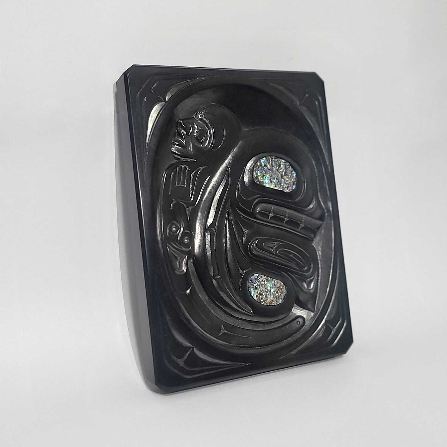 Argillite Nanasimgit Platter by Haida artist Ron Wilson