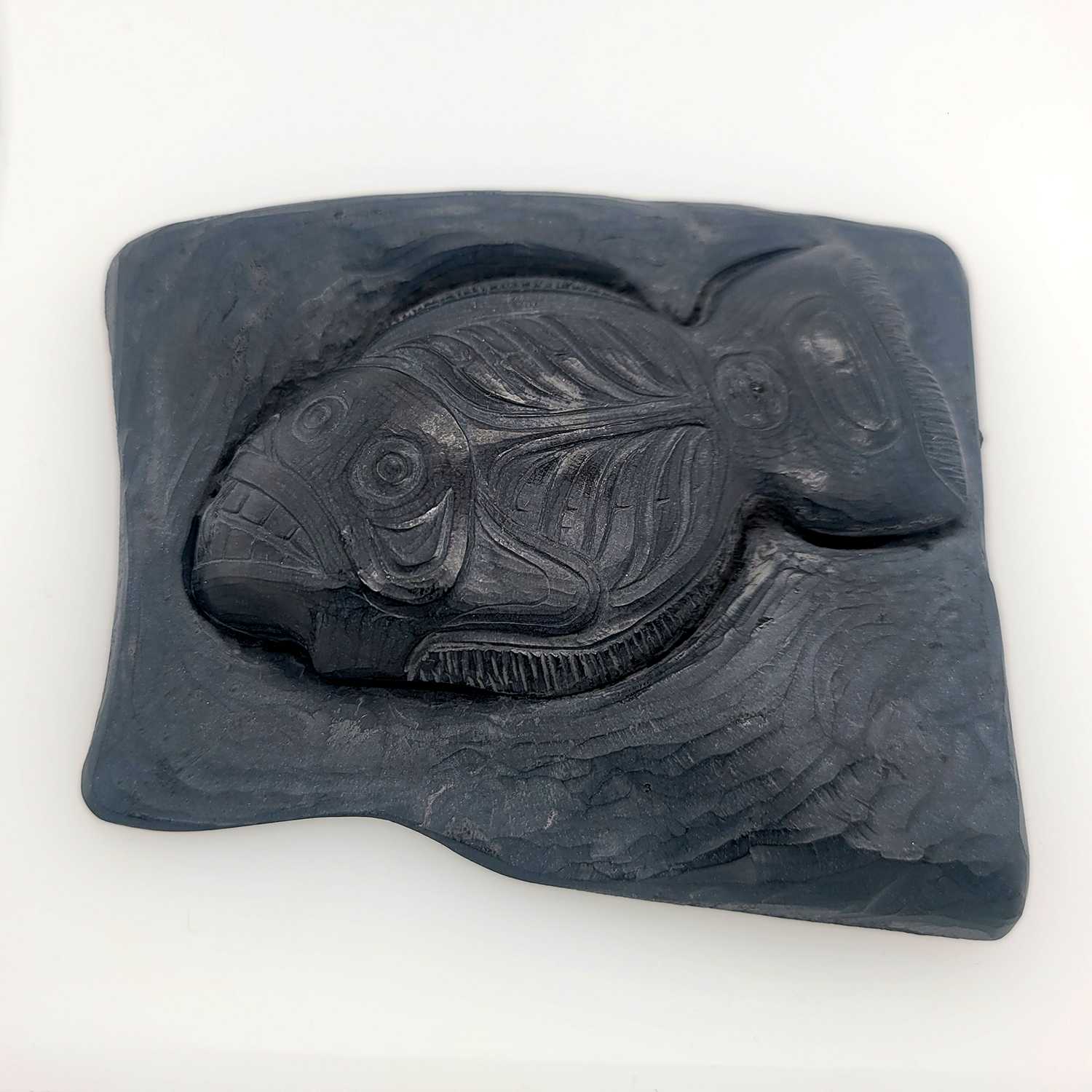Argillite Halibut by Haida artist Melanie Russ