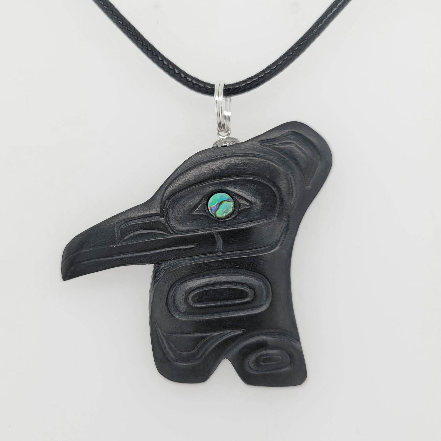Argillite Hummingbird Pendant by Haida artist Gryn White