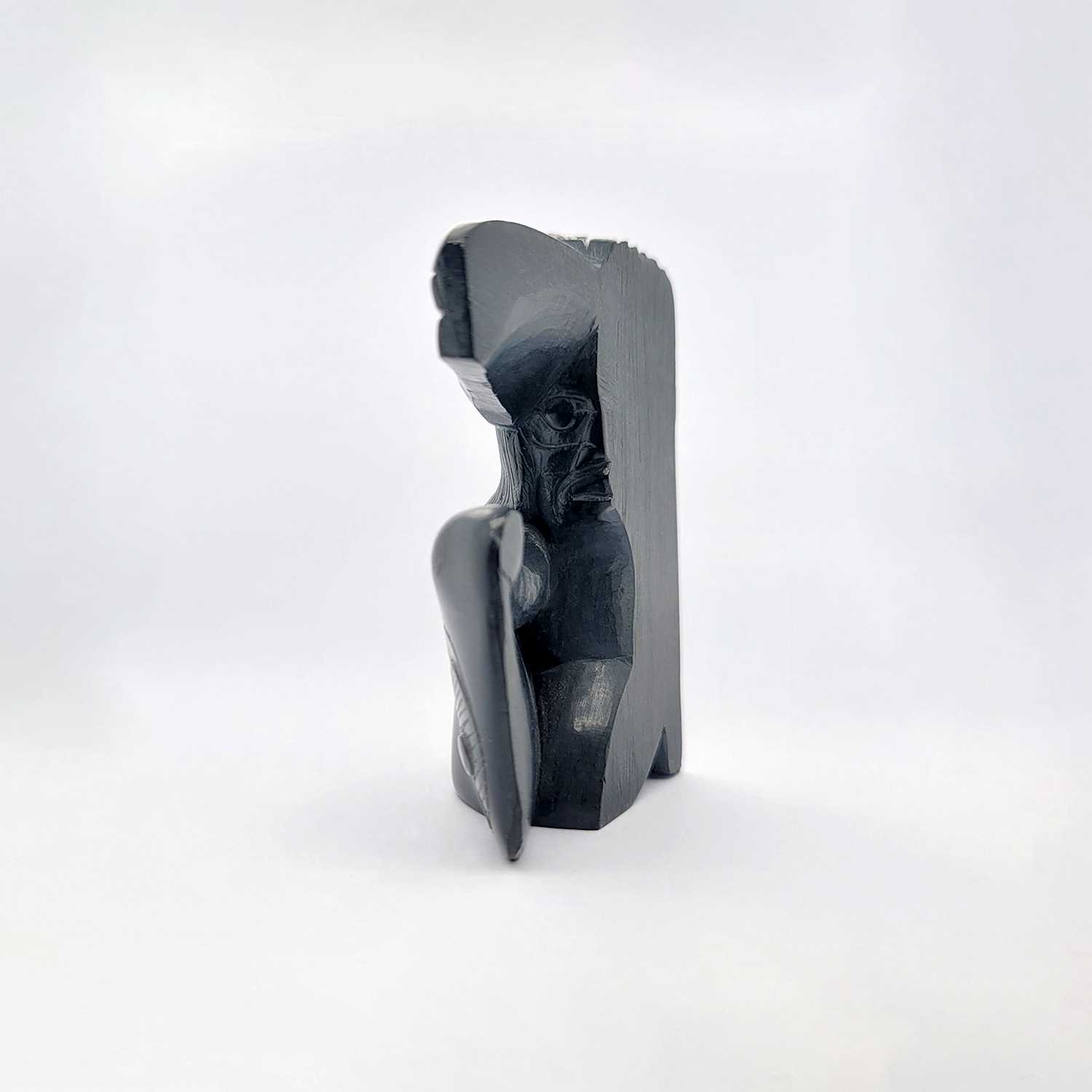 Argillite Raven Dancer by Haida artist Jerome Parnell