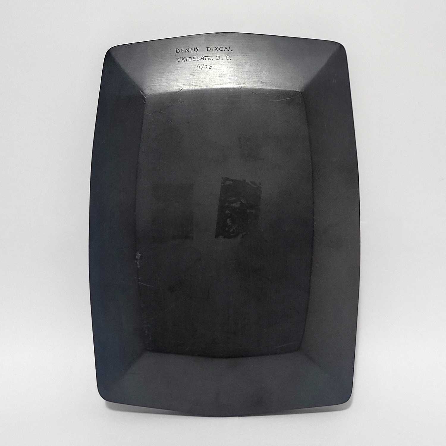 Argillite Raven Steals the Light Platter by Haida artist Denny Dixon