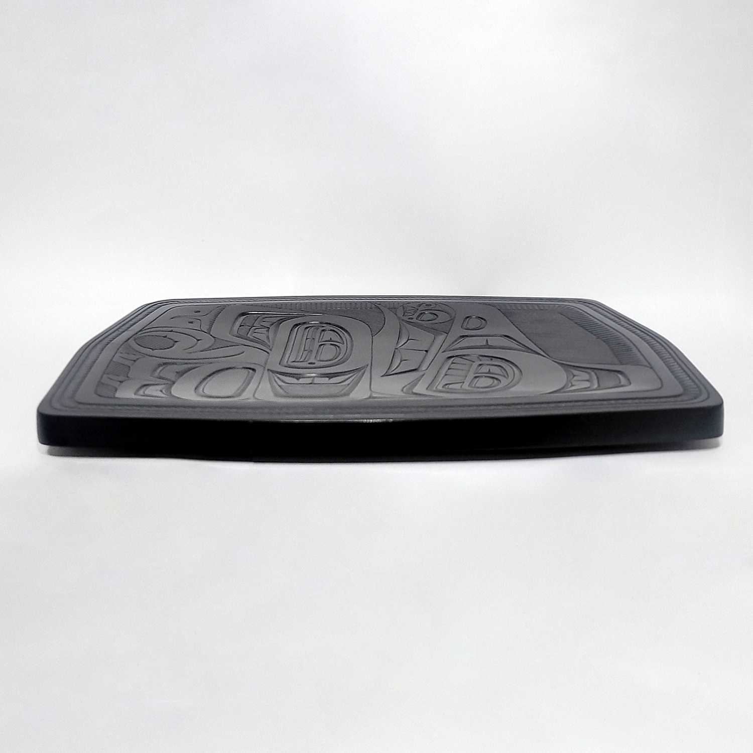 Argillite Raven Steals the Light Platter by Haida artist Denny Dixon