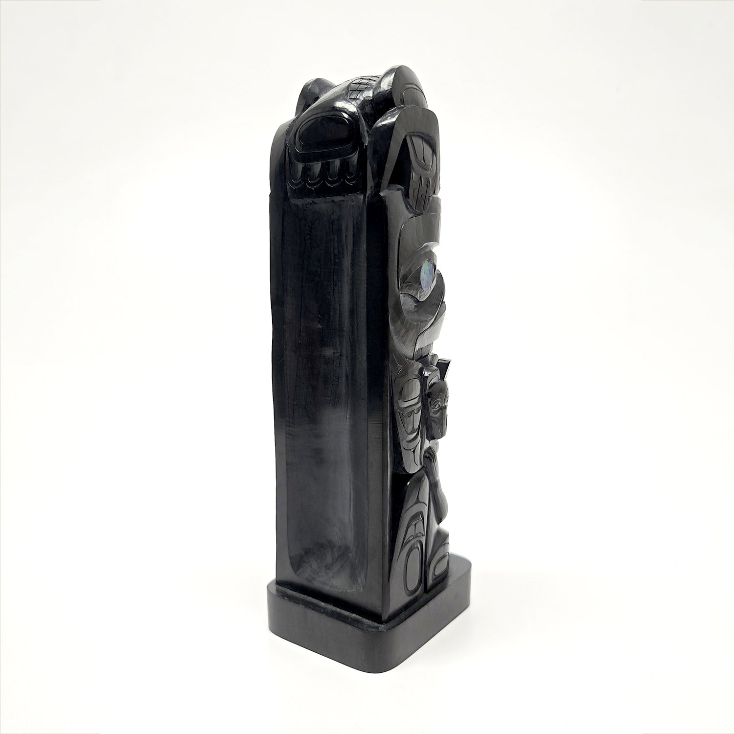 Argillite Totem Pole by Haida artist Andrew Williams