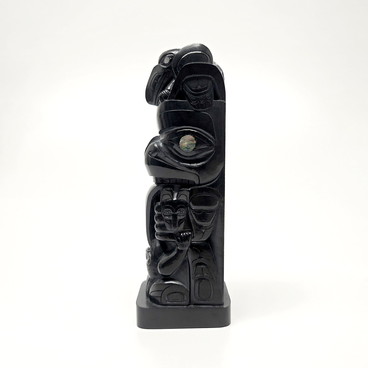 Argillite Totem Pole by Haida artist Andrew Williams