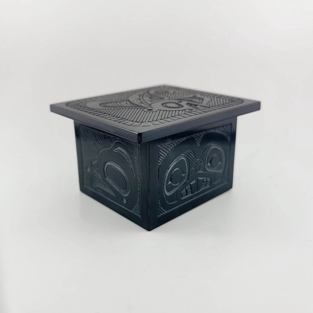 Small Argillite Box by Haida artist Andrew Thomas