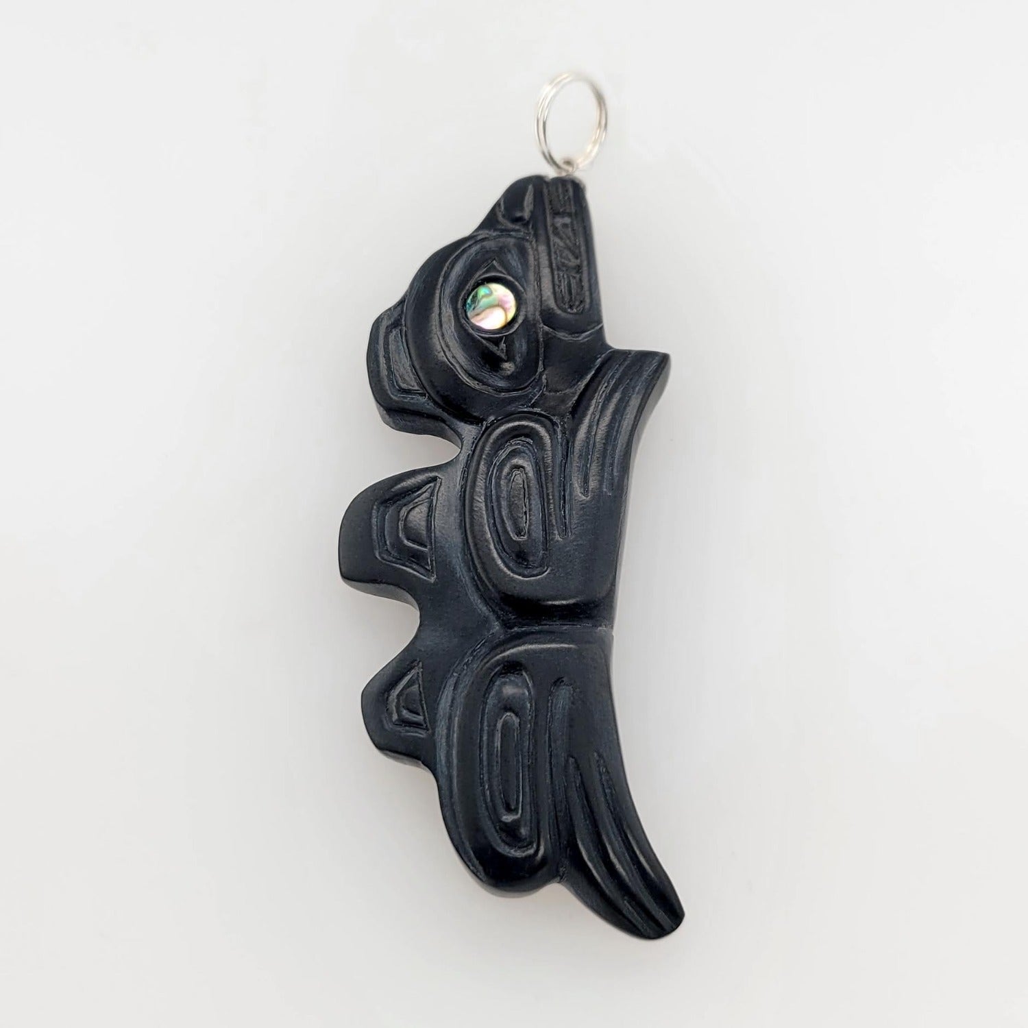 Argillite Wasgo Pendant by Haida artist Gryn White