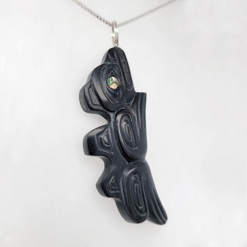 Argillite Wasgo Pendant by Haida artist Gryn White