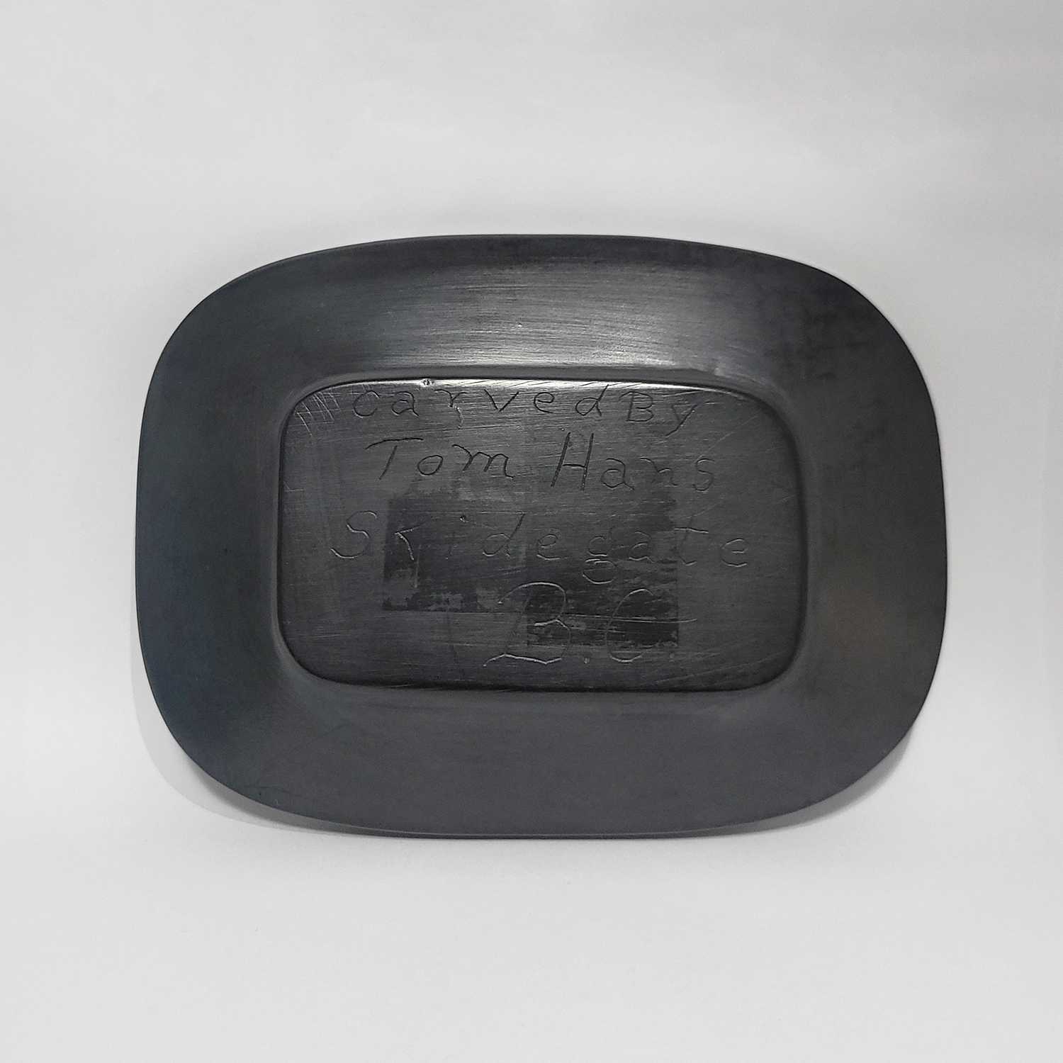 Argillite Wasgo Platter by Haida artist Tom Hans