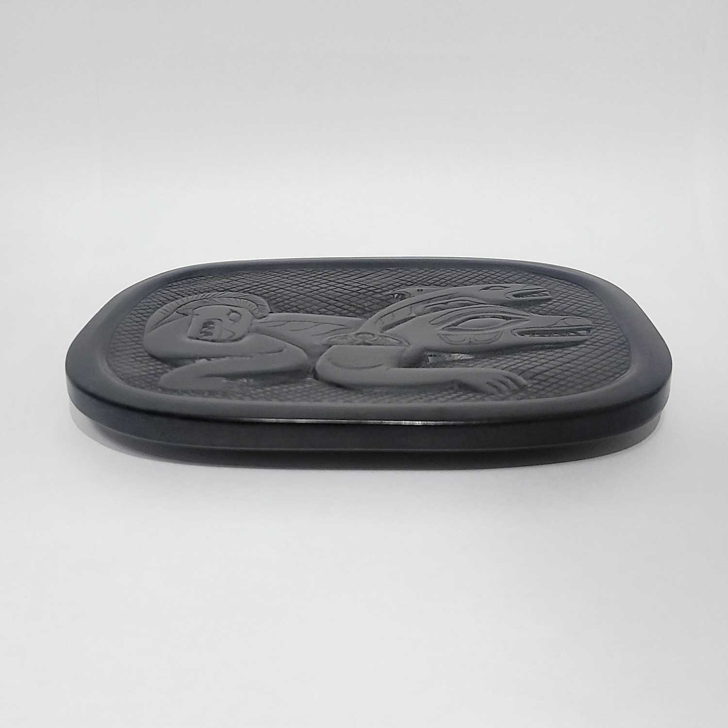 Argillite Wasgo Platter by Haida artist Tom Hans