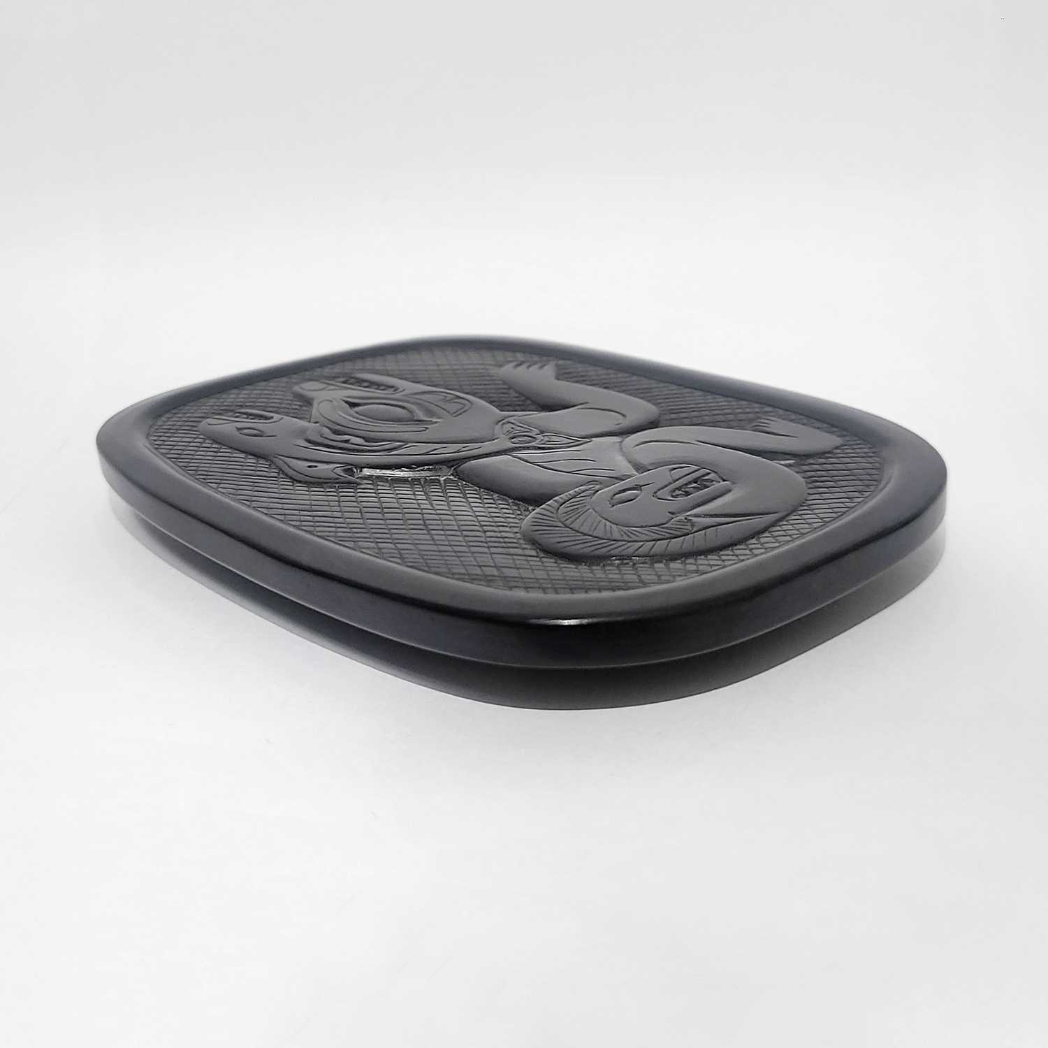 Argillite Wasgo Platter by Haida artist Tom Hans