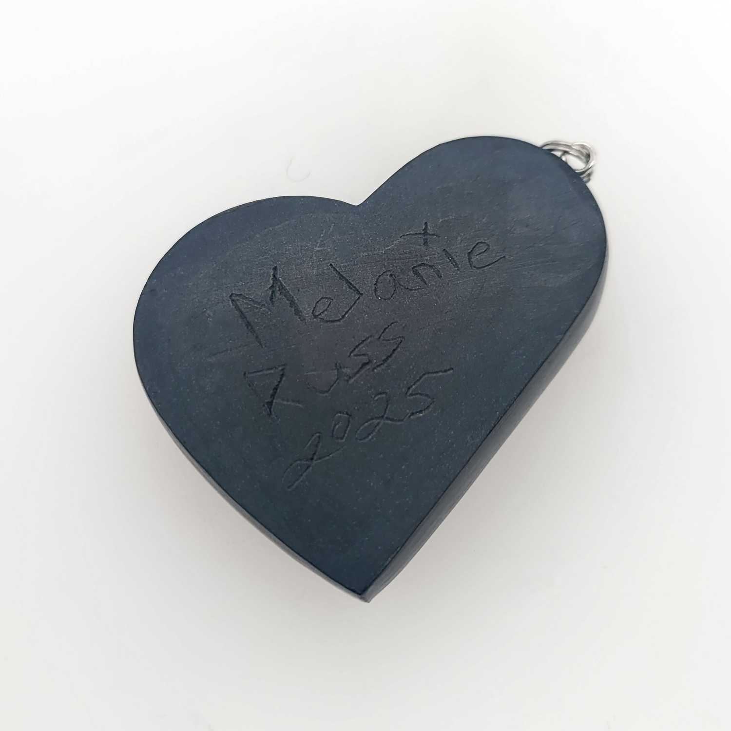 Argillite Wolf Pendant by Haida artist Melanie Russ