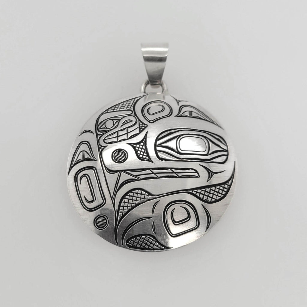 Silver Bear Pendant by Kwakwaka'wakw artist David Neel