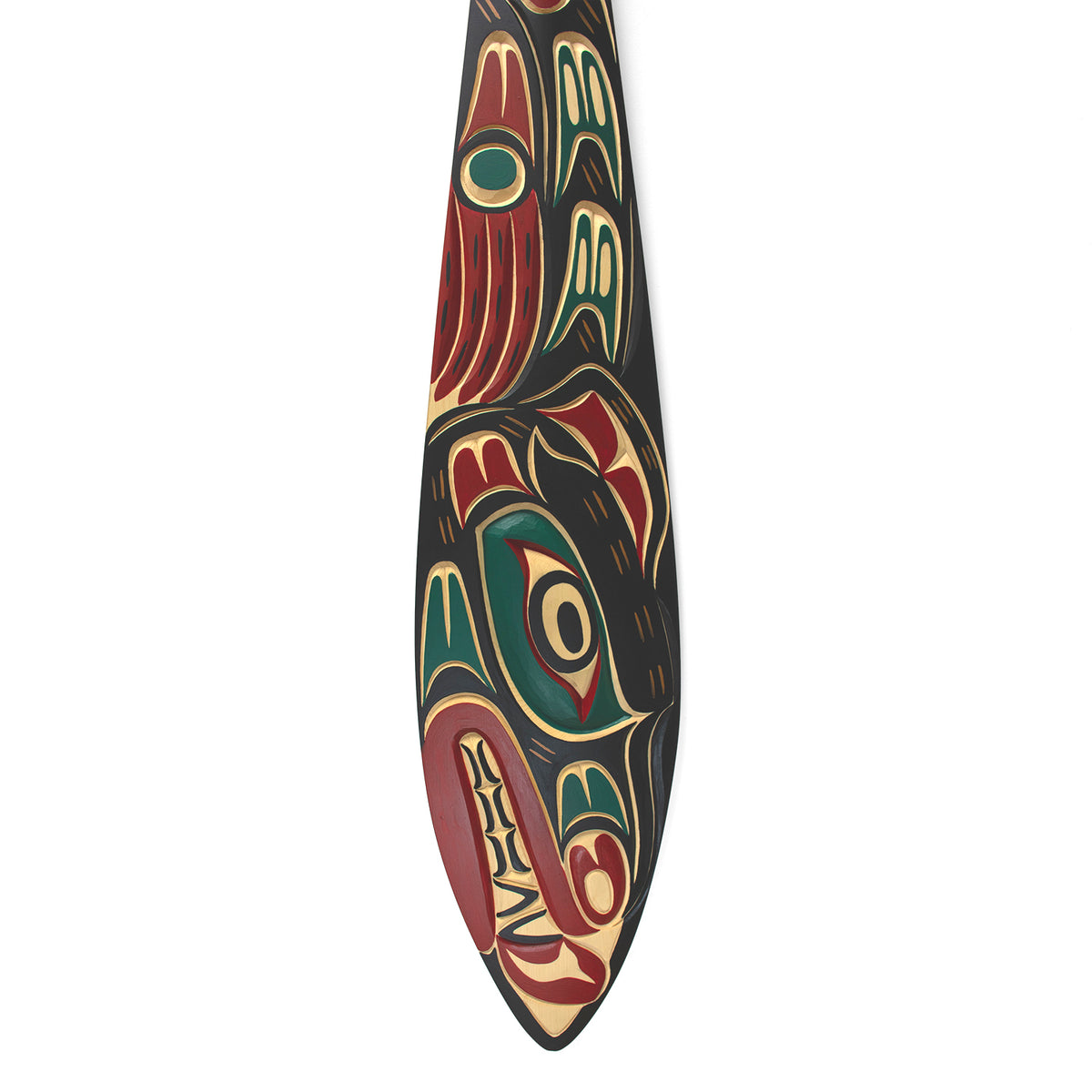 Bear Paddle hand-carved by Kwakwaka'wakw artist Tom D. Hunt