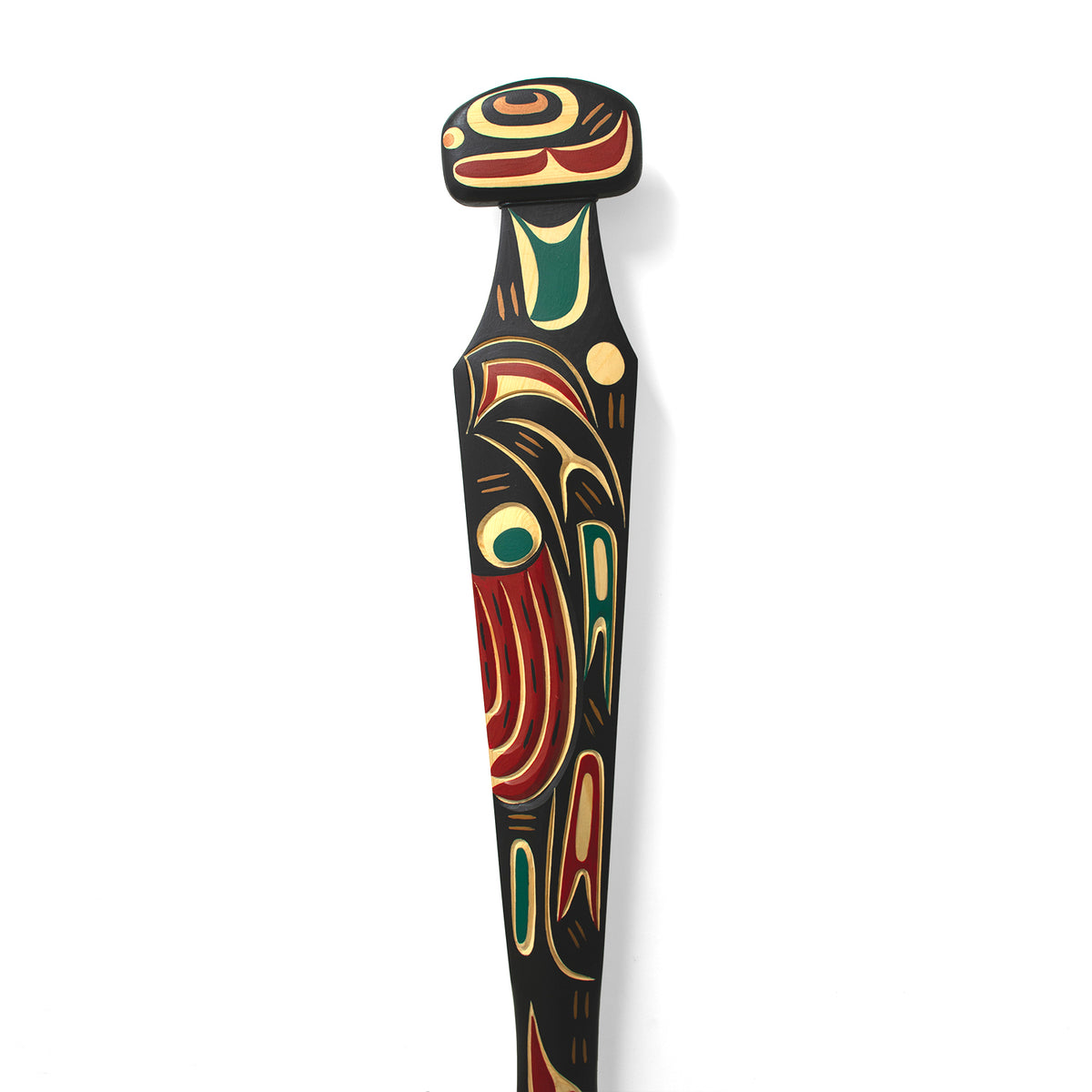 Bear Paddle hand-carved by Kwakwaka'wakw artist Tom D. Hunt
