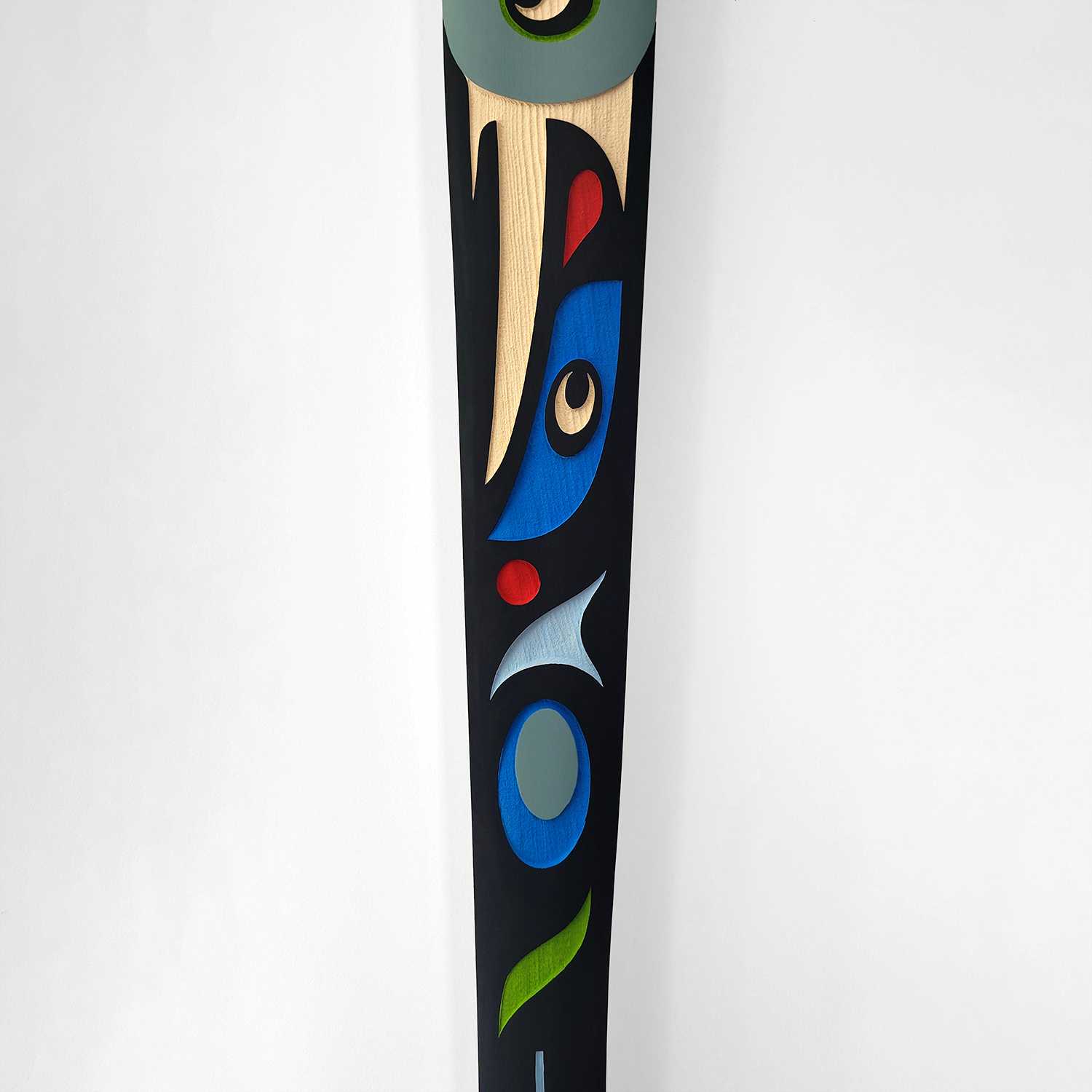 Sandblasted Raven Paddle by Kwakwaka'wakw Artist Trevor Hunt
