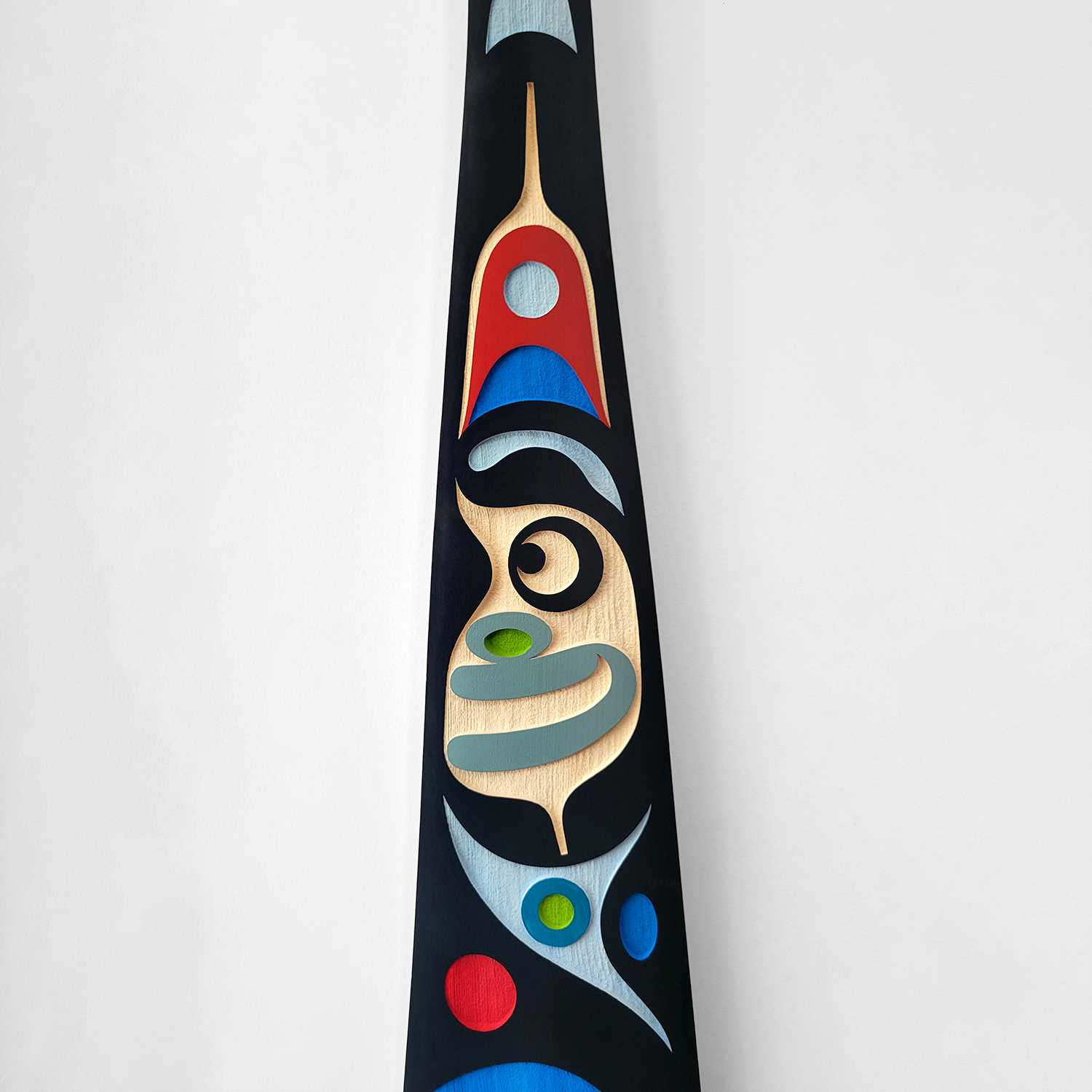 Sandblasted Raven Paddle by Kwakwaka'wakw Artist Trevor Hunt