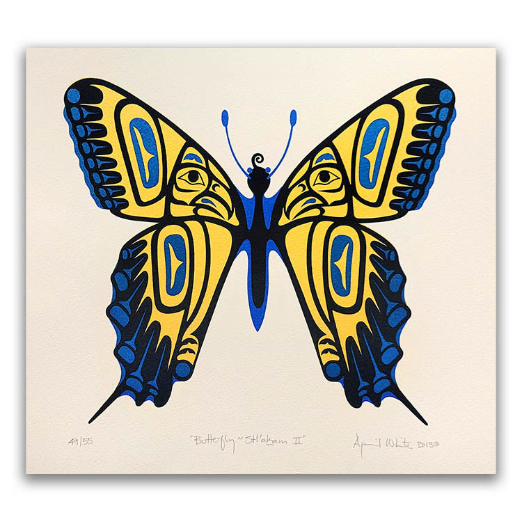 Butterfly Limited Edition Screen Print by Haida artist April White