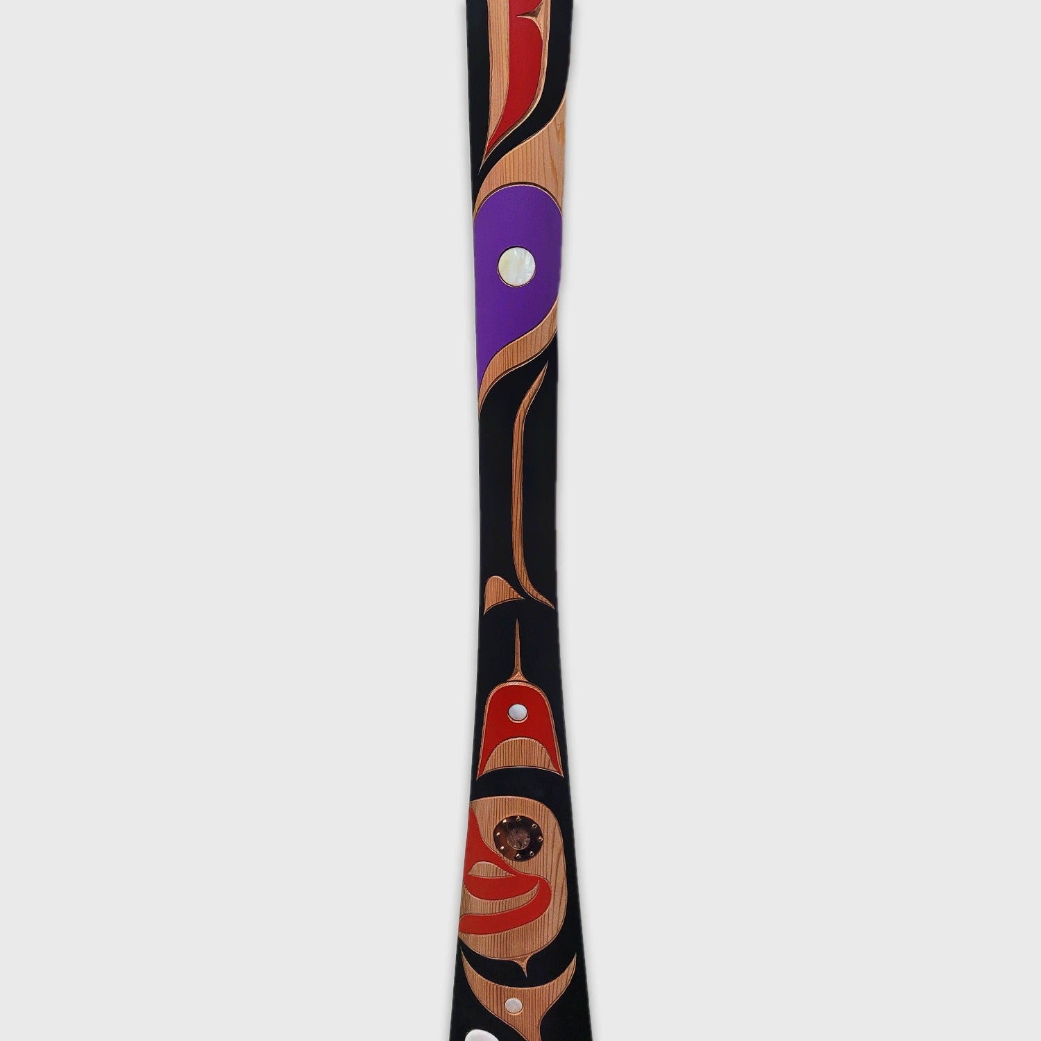 Carved Hummingbird Paddle by Kwakiutl carver Trevor Hunt