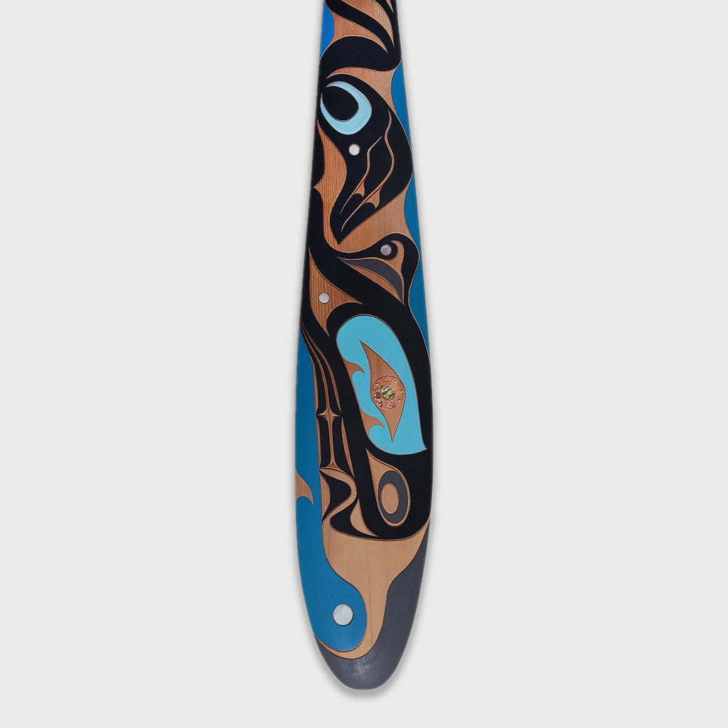 Cedar Sea Otter Paddle by Kwakiutl artist Trevor Hunt
