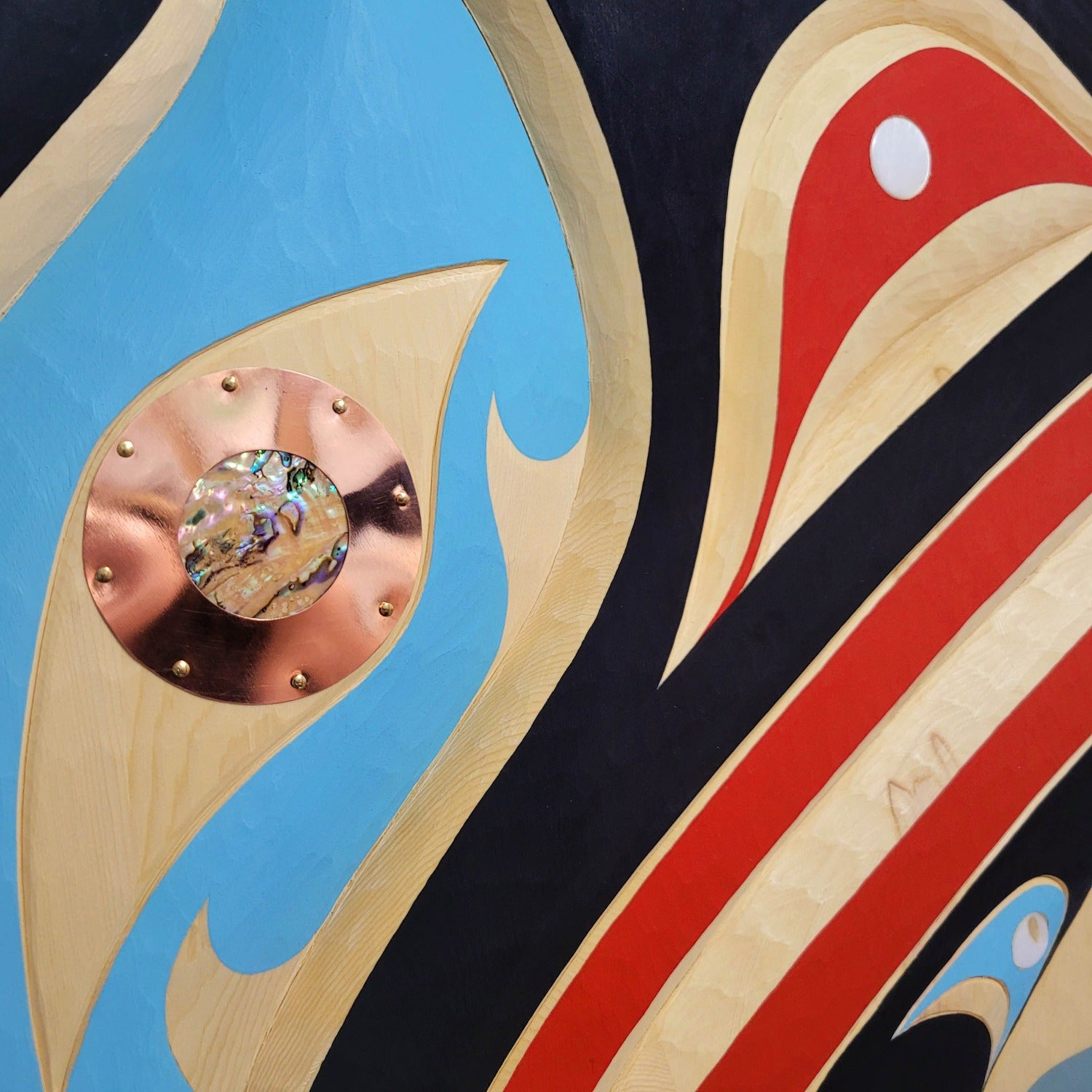 Indigenous Cedar Panel by Kwakiutl carver Trevor Hunt