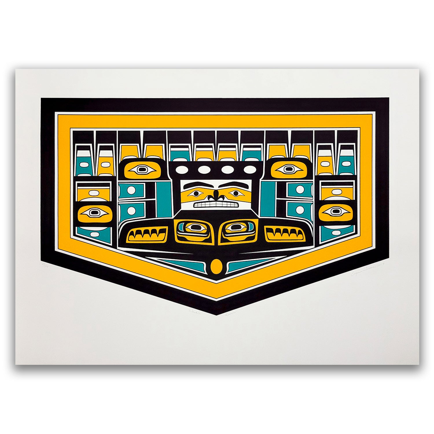 Chilkat Double Raven Print by Kwakwaka'wakw artist Eugene Isaac