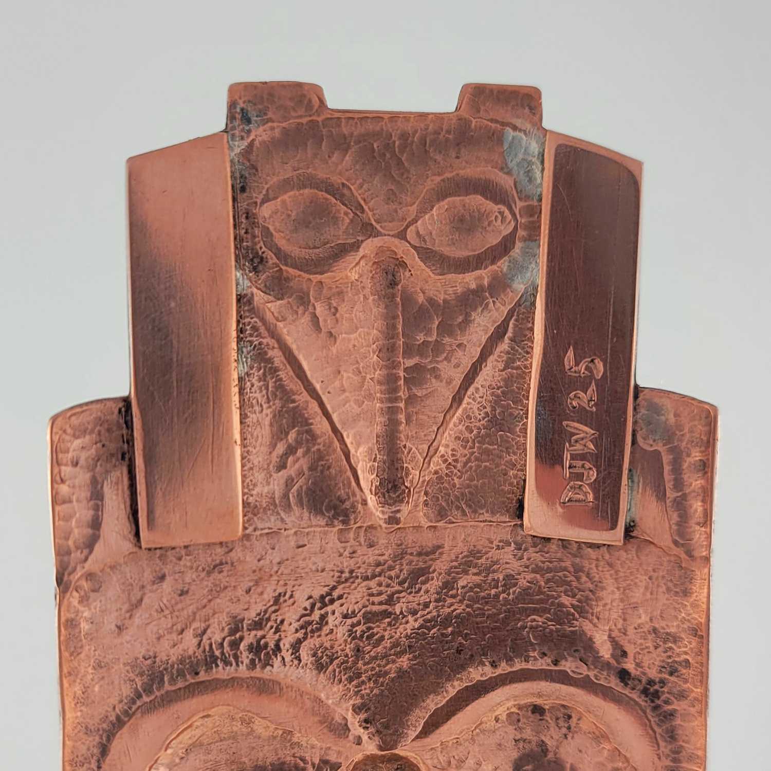 Copper Repousse Totem Pole by Haida artist Derek White