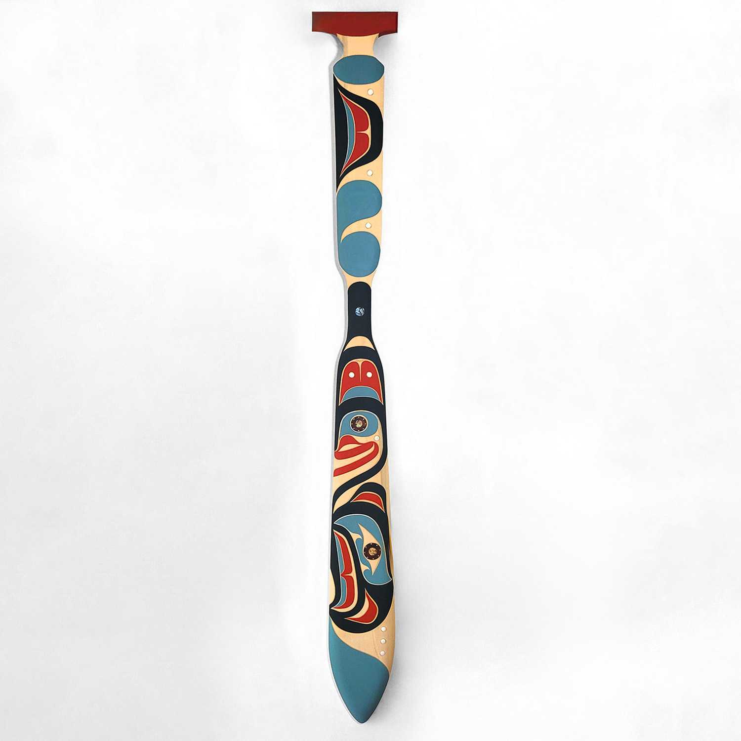 Carved Eagle Paddle by Kwakwaka'wakw Artist Trevor Hunt