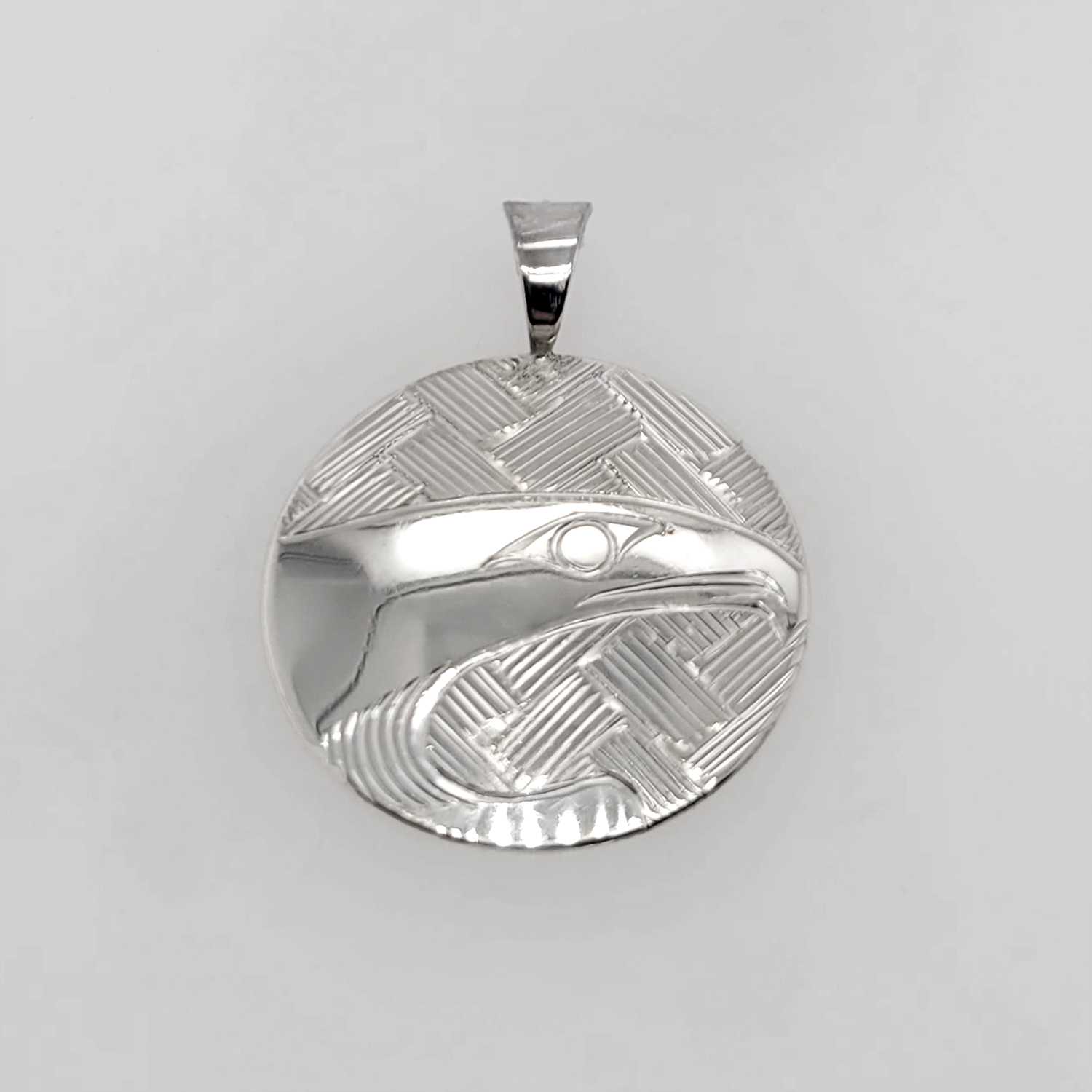 Silver Eagle Pendant by Coast Salish Artist Jody Sparrow