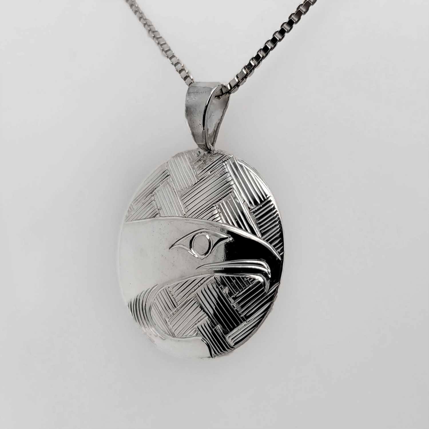 Silver Eagle Pendant by Coast Salish Artist Jody Sparrow