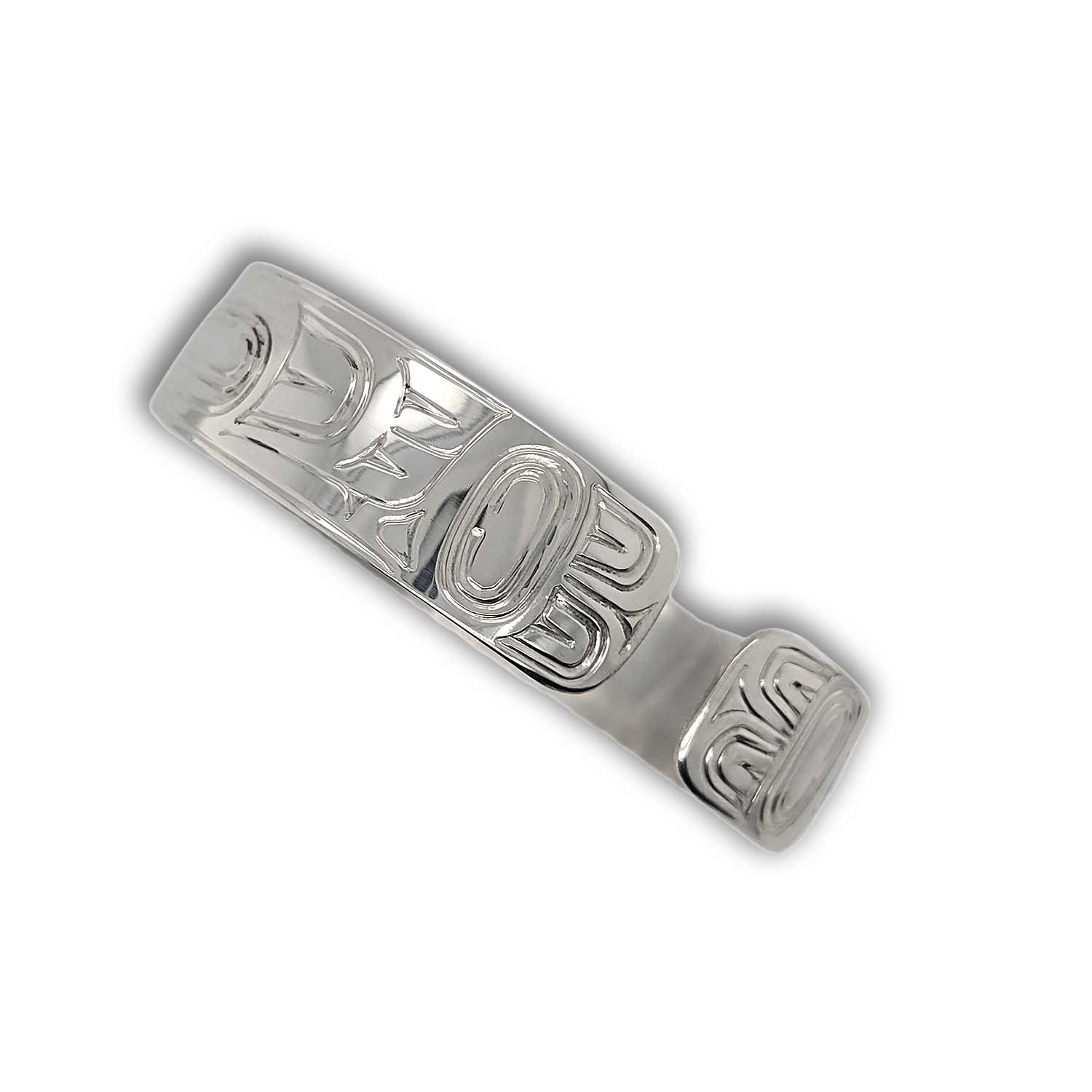 Silver Eagle and Raven Bracelet by Haida artist Garner Moody