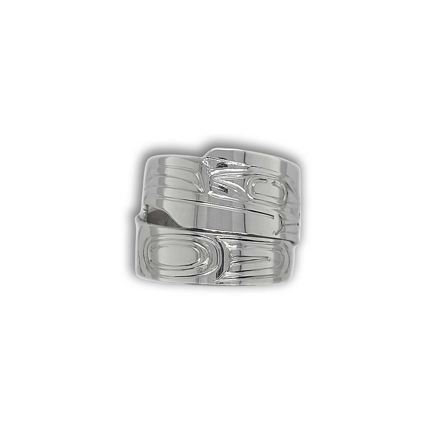 Silver Eagle Wrap Ring by Kwakwaka'wakw artist Garner Moody